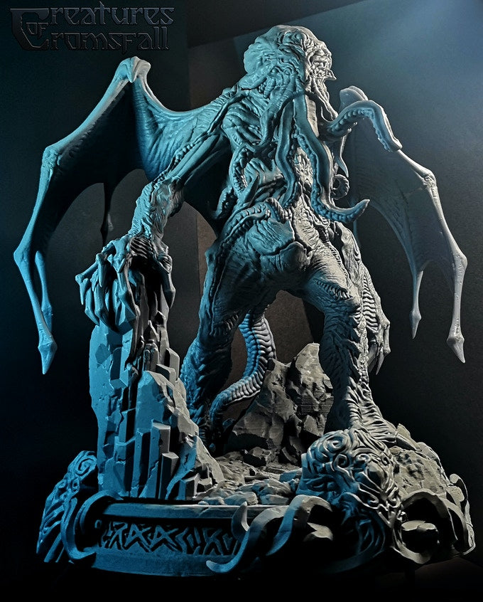 Cthulhu | Creatures of Cromsfall | RESIN | Fantasy | RPG | Tabletop | Gaming | Miniatures | Old Gods | Deep One | BBEG