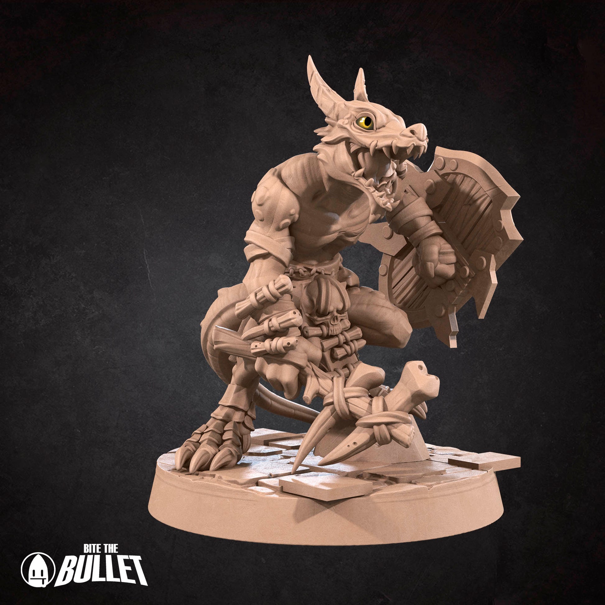 Kobold Barbarian | Bite the Bullet | Kobolds D&D | RESIN | Fantasy | DnD | RPG | Tabletop | Gaming Miniatures | Character Model
