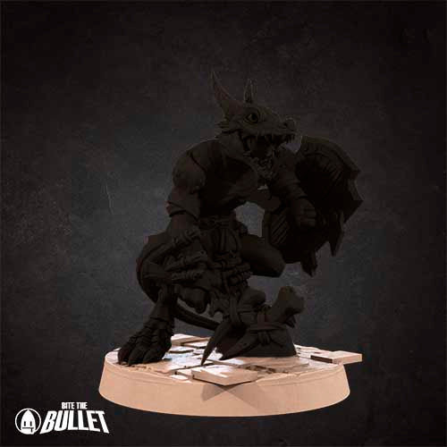 Kobold Barbarian | Bite the Bullet | Kobolds D&D | RESIN | Fantasy | DnD | RPG | Tabletop | Gaming Miniatures | Character Model