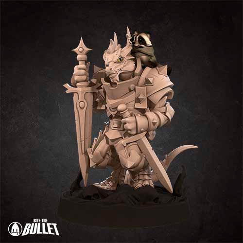Kobold Paladin | Bite the Bullet | Kobolds D&D | RESIN | Fantasy | DnD | RPG | Tabletop | Gaming Miniatures | Character Model