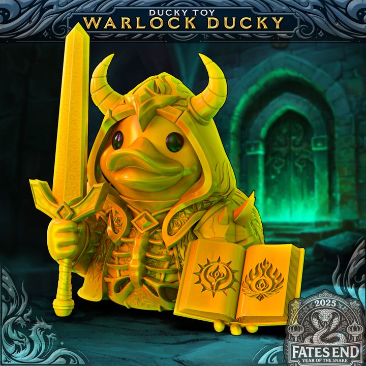 Warlock Ducky | Fates End | Fantasy| DnD | RPG | Roleplay Games | Gamer Gift | Rubber Duck