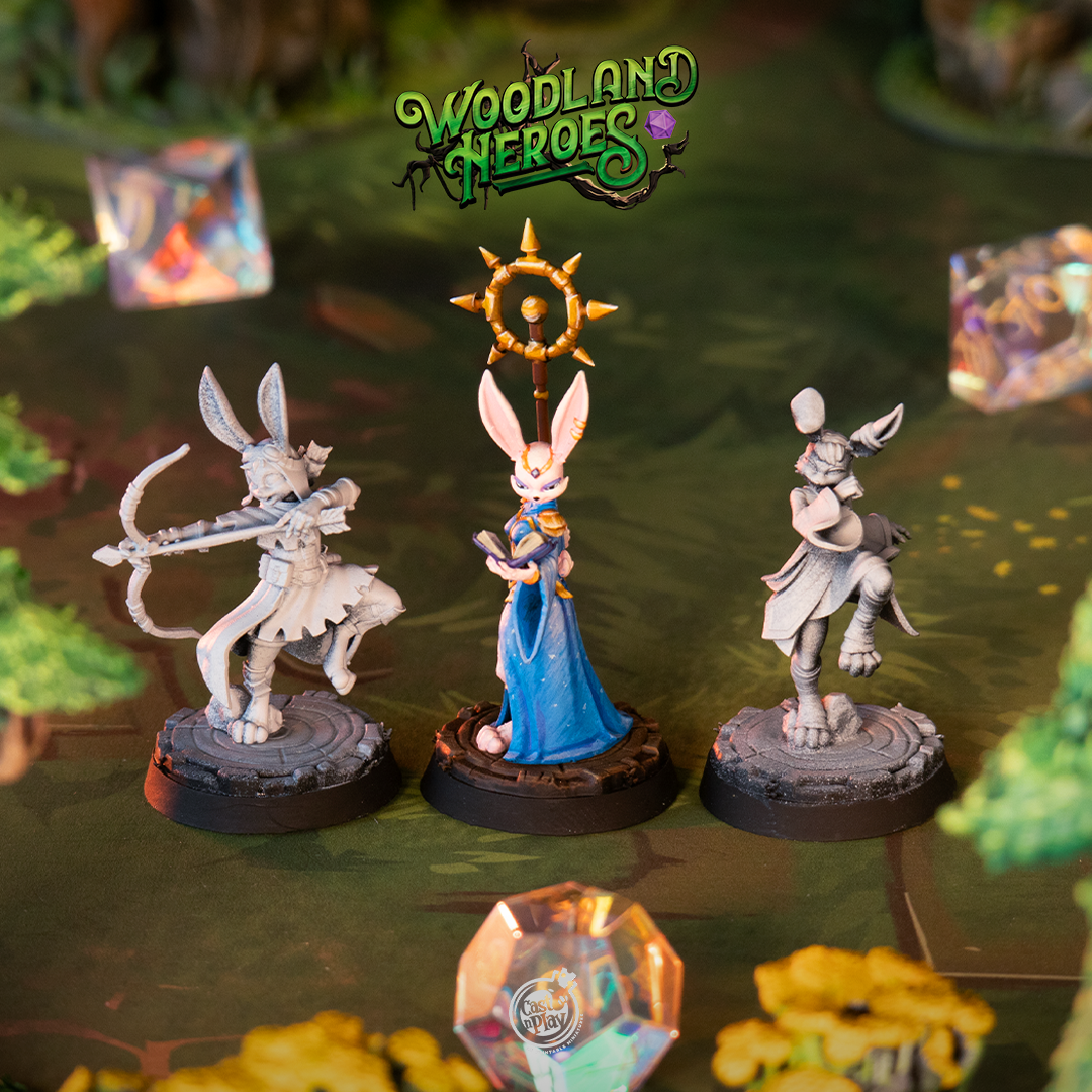 Rabbitfolk Wardens | Cast n Play | Woodland Heroes | NPCs | RESIN | Fantasy | Horror | RPG | Gaming Miniatures | Monster Model | Fey (Copy) (Copy) (Copy) (Copy) (Copy) (Copy)