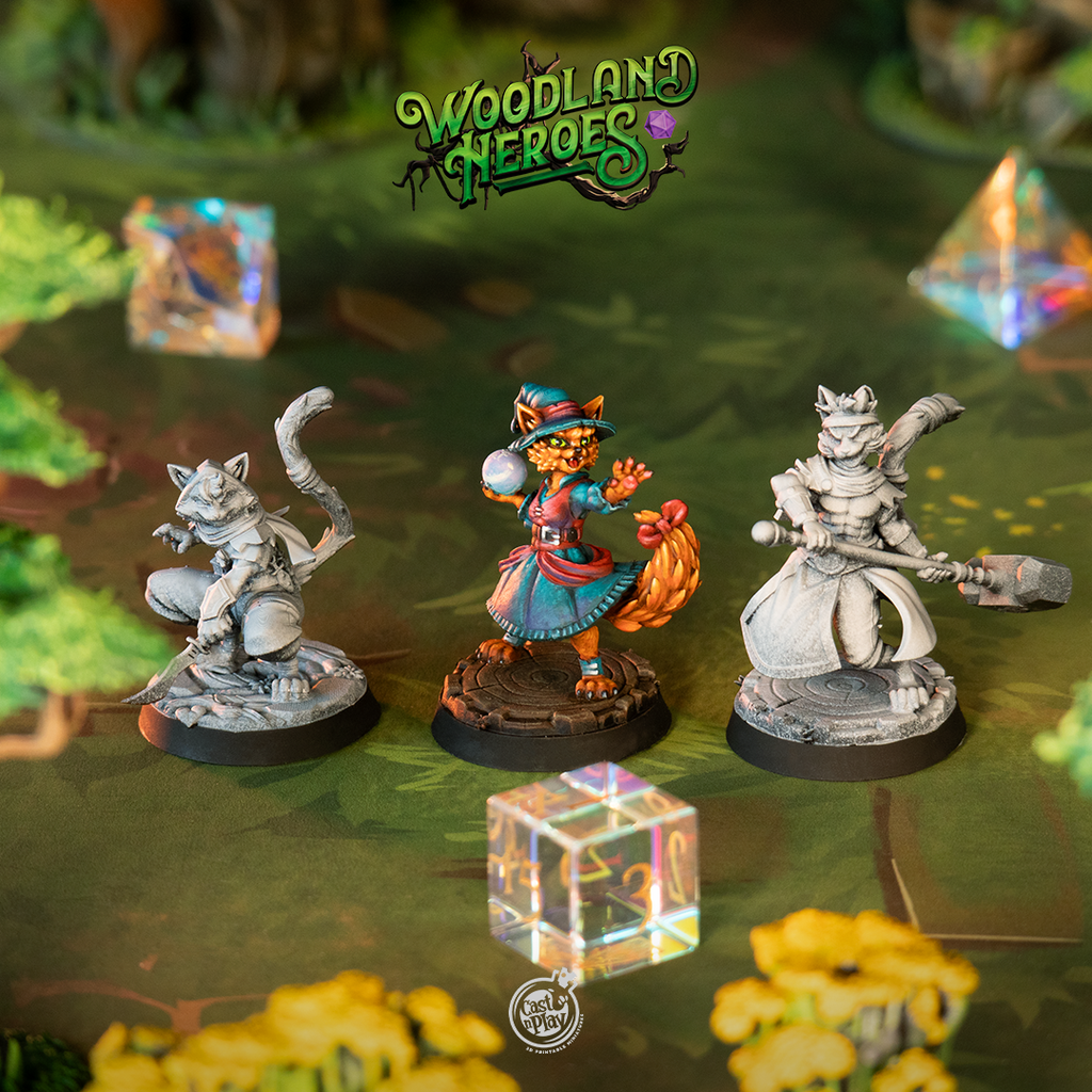 Catfolk Defenders | Cast n Play | Woodland Heroes | NPCs | RESIN | Fantasy | Horror | RPG | Gaming Miniatures | Monster Model | Fey (Copy) (Copy) (Copy)