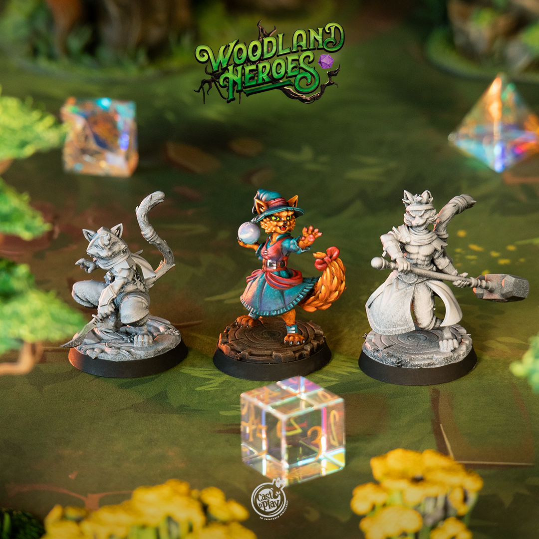 Catfolk Defenders | Cast n Play | Woodland Heroes | NPCs | RESIN | Fantasy | Horror | RPG | Gaming Miniatures | Monster Model | Fey (Copy) (Copy) (Copy)