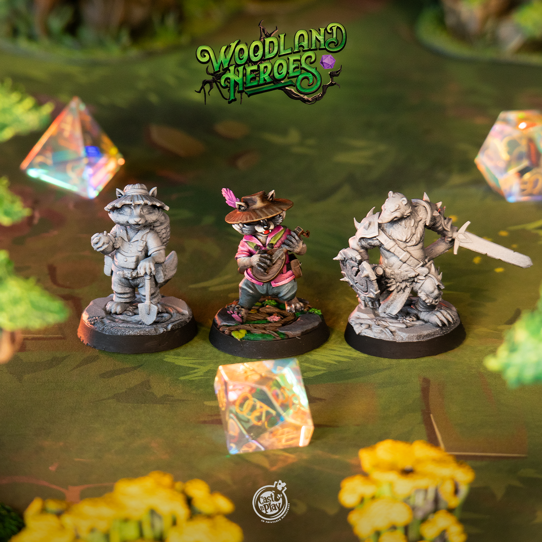 Burrower Heroes | Cast n Play | Woodland Heroes | NPCs | RESIN | Fantasy | Horror | RPG | Gaming Miniatures | Monster Model | Fey (Copy) (Copy)
