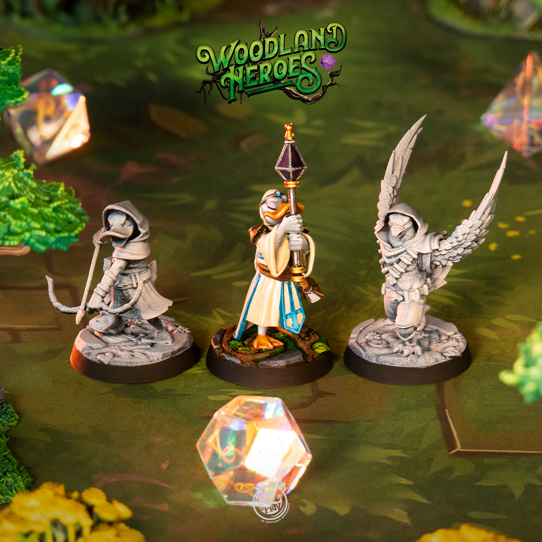 Birdfolk Champions | Cast n Play | Woodland Heroes | NPCs | RESIN | Fantasy | Horror | RPG | Gaming Miniatures | Monster Model | Fey (Copy)