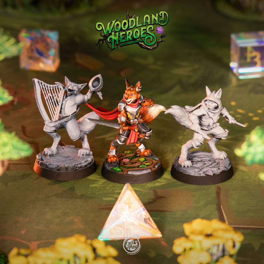 Foxfolk Defenders | Cast n Play | Woodland Heroes | NPCs | RESIN | Fantasy | Horror | RPG | Gaming Miniatures | Monster Model | Fey (Copy) (Copy) (Copy) (Copy) (Copy)