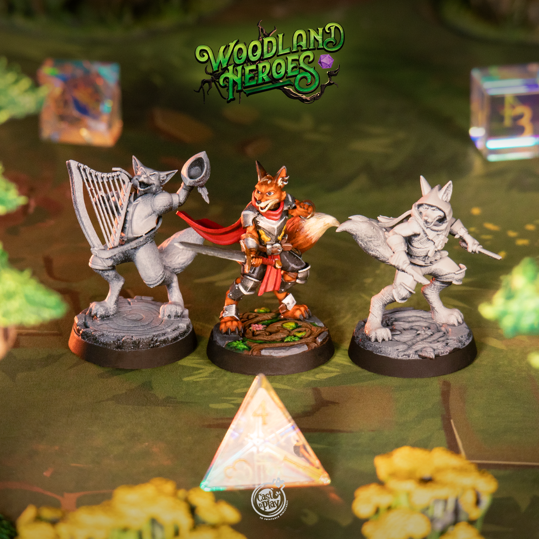 Foxfolk Defenders | Cast n Play | Woodland Heroes | NPCs | RESIN | Fantasy | Horror | RPG | Gaming Miniatures | Monster Model | Fey (Copy) (Copy) (Copy) (Copy) (Copy)
