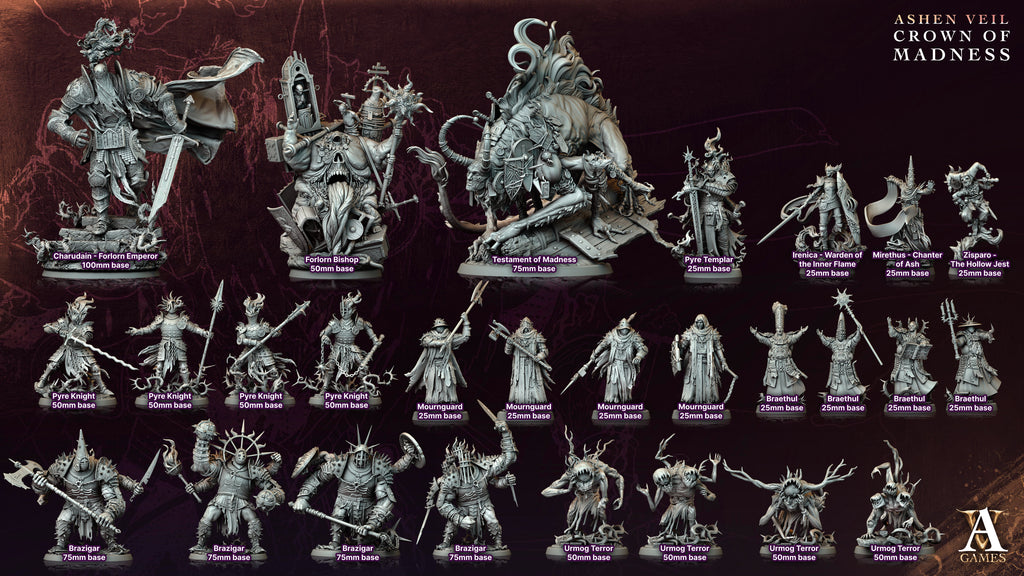 Testament of Madness | Archvillain Games | Ashen Veil - Crown of Madness | Resin | Sci-Fi | DnD | RPG | Tabletop | Miniature | BBEG