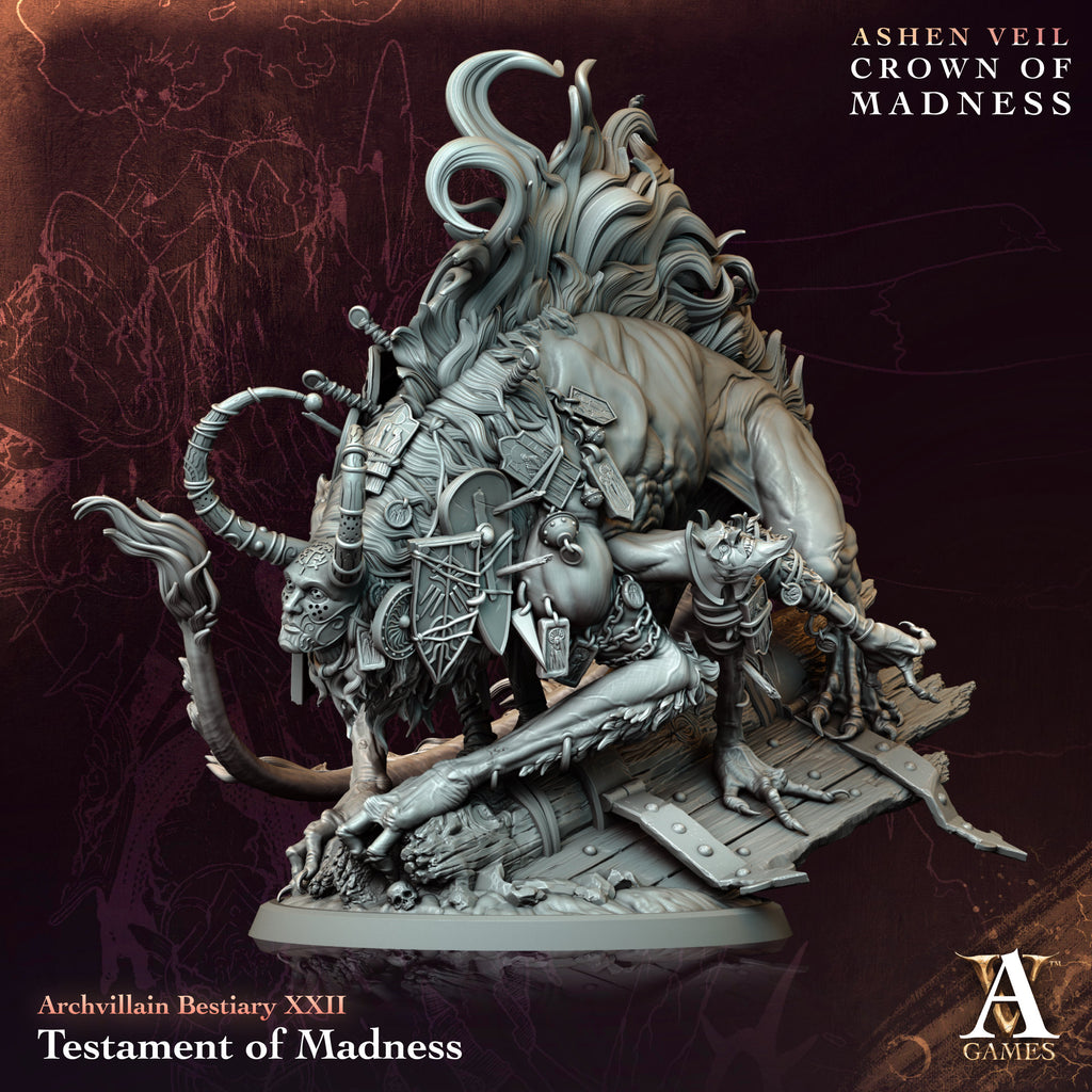 Testament of Madness | Archvillain Games | Ashen Veil - Crown of Madness | Resin | Sci-Fi | DnD | RPG | Tabletop | Miniature | BBEG