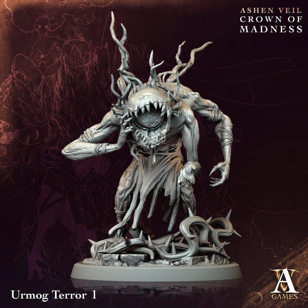 Urmog Terror | Archvillain Games | Ashen Veil - Crown of Madness | Resin | Sci-Fi | DnD | RPG | Tabletop | Miniature | Monster