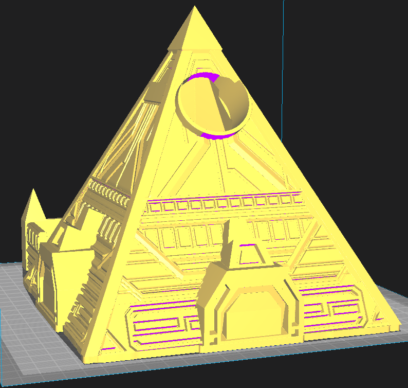 Alien Pyramid Dice Tower | Fates End | 3D Printed | Fantasy | DnD | RPG | Tabletop | Roleplay Gaming Miniatures | Dice Roller