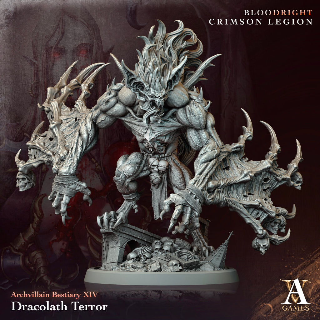 Dracolath Terror | Archvillain Games | Bloodright Crimson Legion | Fantasy | DnD | Tabletop | Gaming | Miniatures | Vampire Bat | Halloween