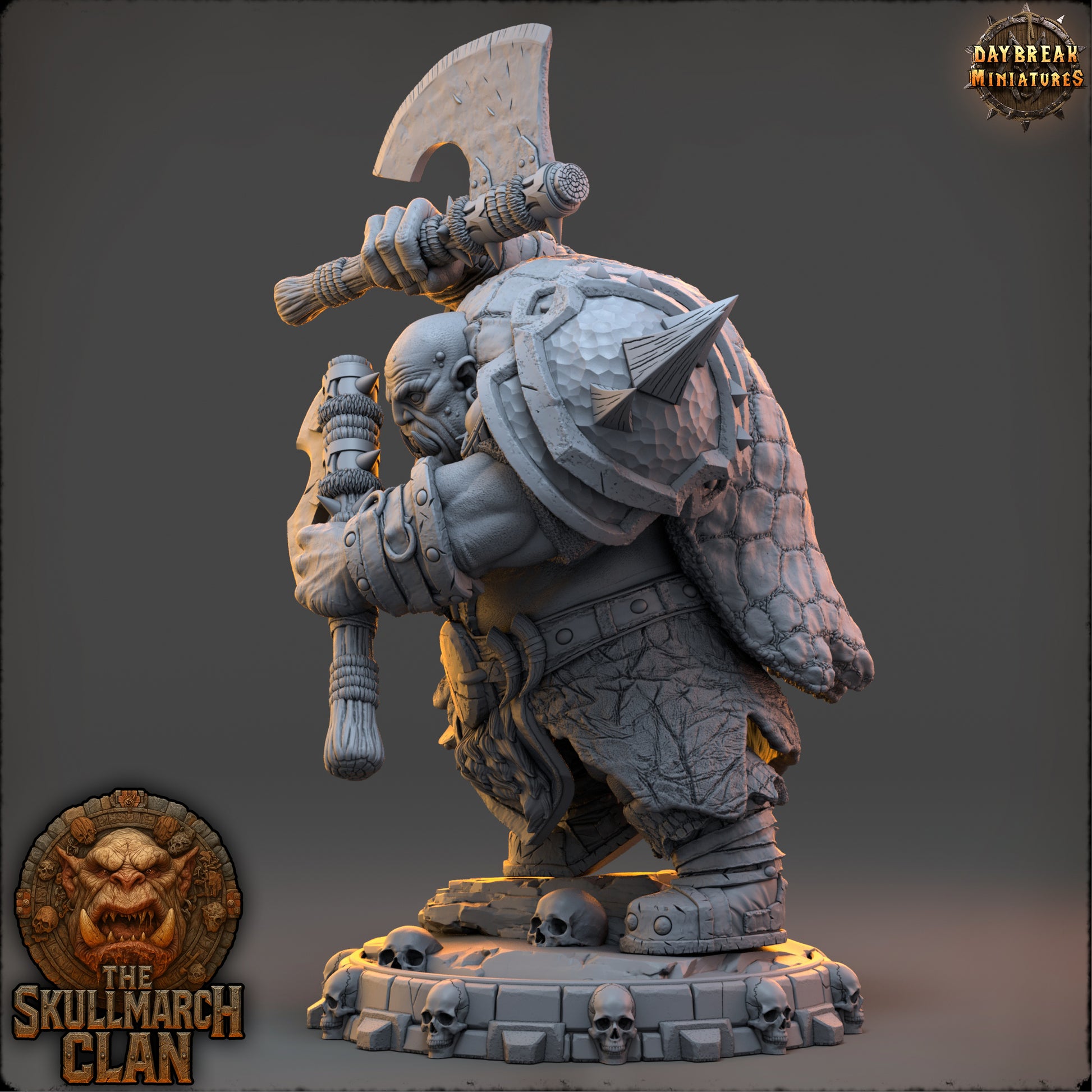 Brathok Gravesinger | Daybreak Miniatures | The Skullmarch Clan | RESIN| Fantasy | Horror| Wargaming | RPG | DnD | Gaming Miniature | Ogre