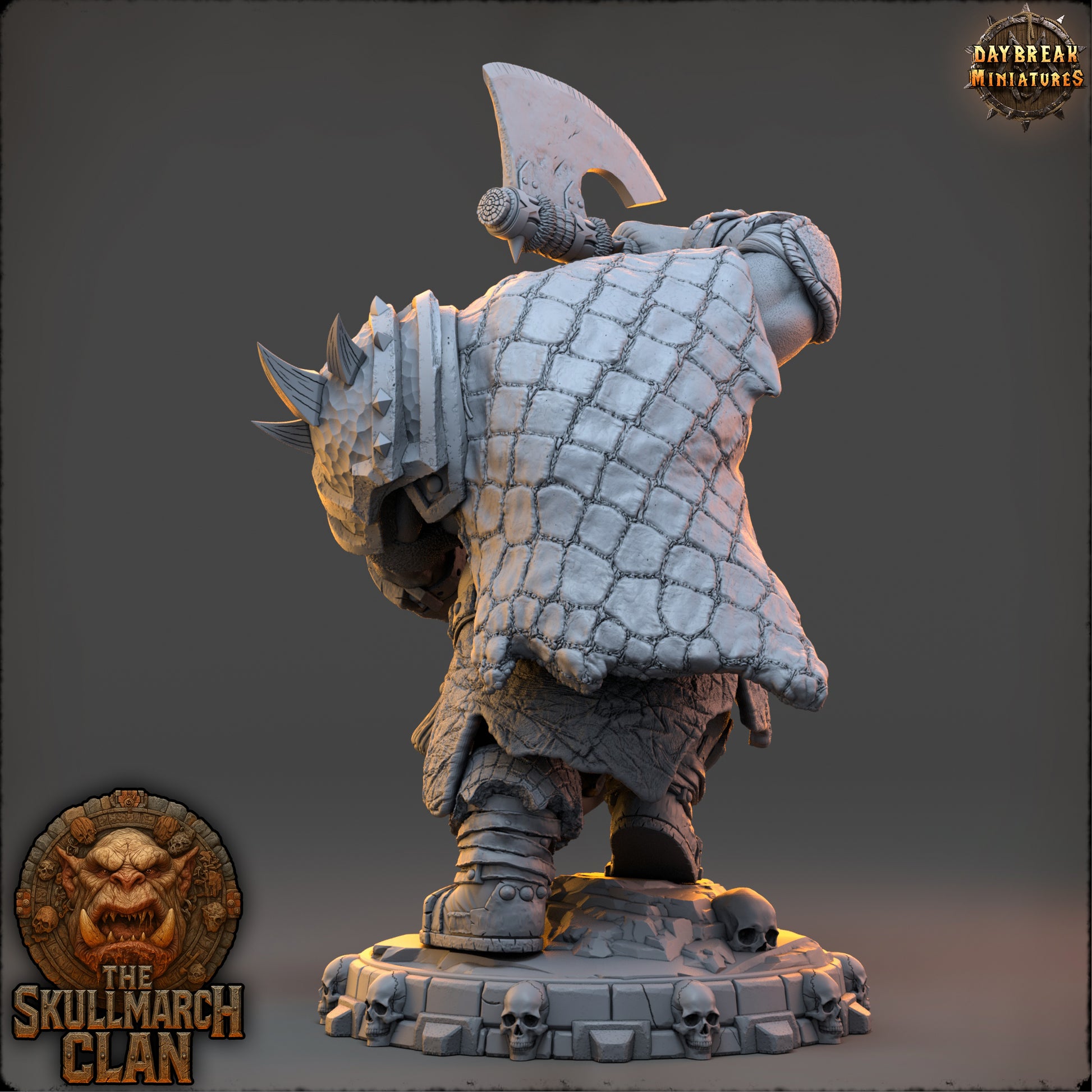 Brathok Gravesinger | Daybreak Miniatures | The Skullmarch Clan | RESIN| Fantasy | Horror| Wargaming | RPG | DnD | Gaming Miniature | Ogre