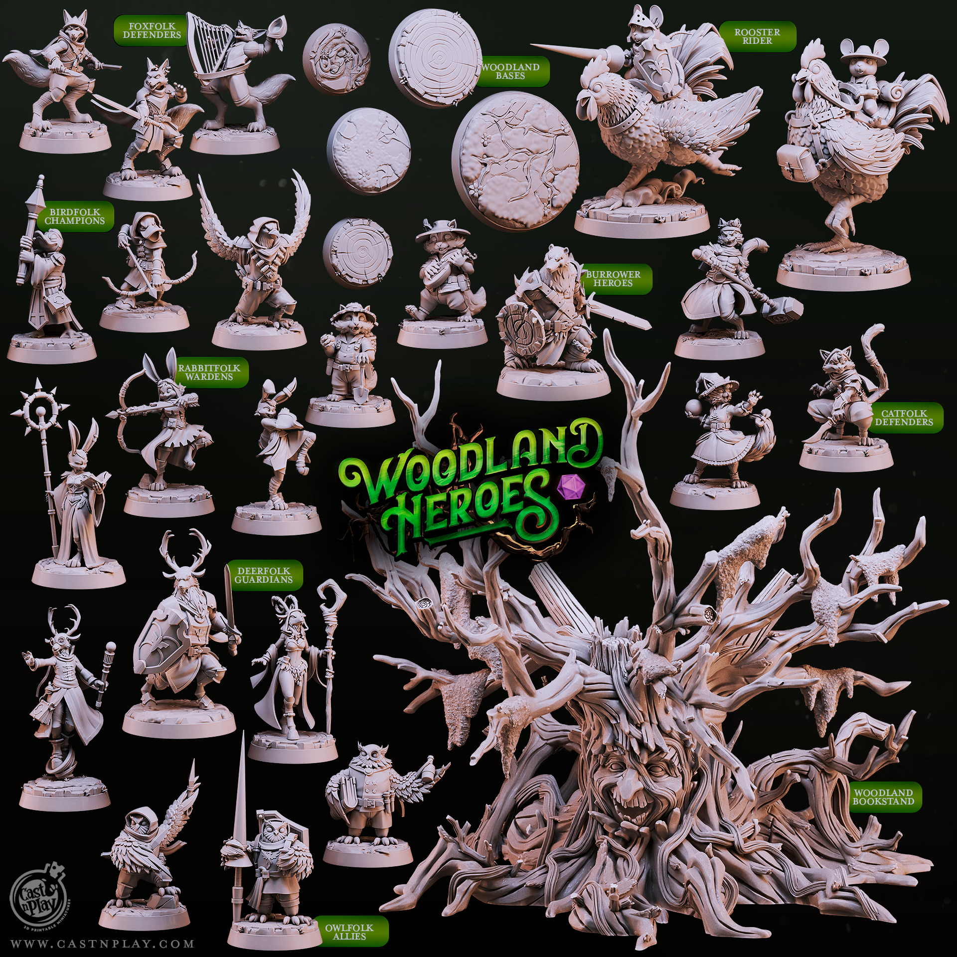 Rooster Rider | Cast n Play | Woodland Heroes | NPCs | RESIN | Fantasy | Horror | RPG | Gaming Miniatures | Monster Model | Fey (Copy) (Copy) (Copy) (Copy) (Copy) (Copy) (Copy)
