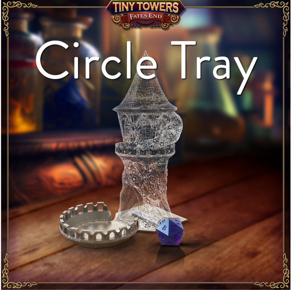 Fey Villa Mini Dice Tower | Fates End | 3D Printed PLA | Fantasy | DnD | RPG | Tabletop | Roleplay Gaming Miniatures | Terrain