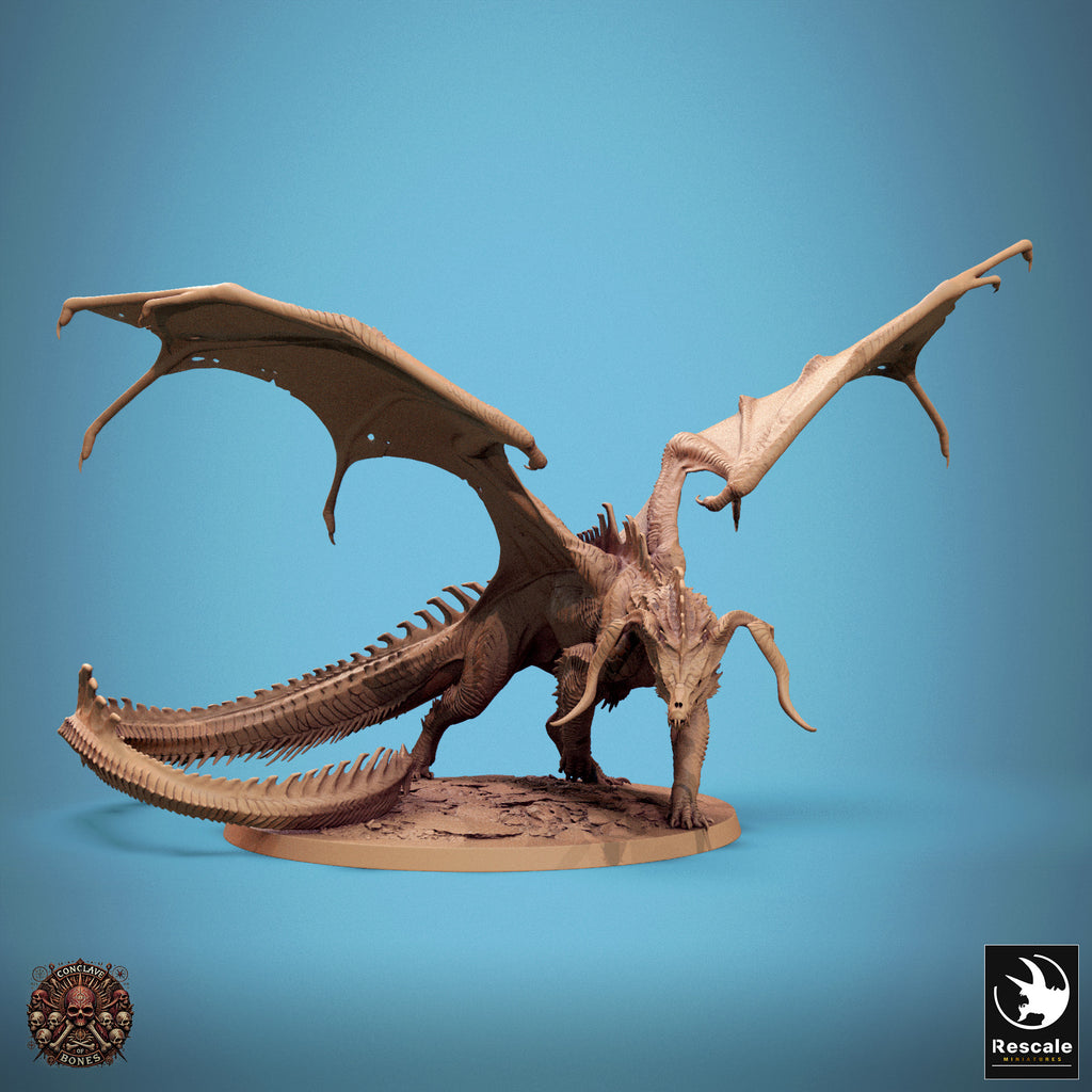 Black Dragon Walk | Rescale Miniature | Conclave of Bones | RESIN | Fantasy | DnD | RPG Tabletop | Miniature | Dragon | BBEG