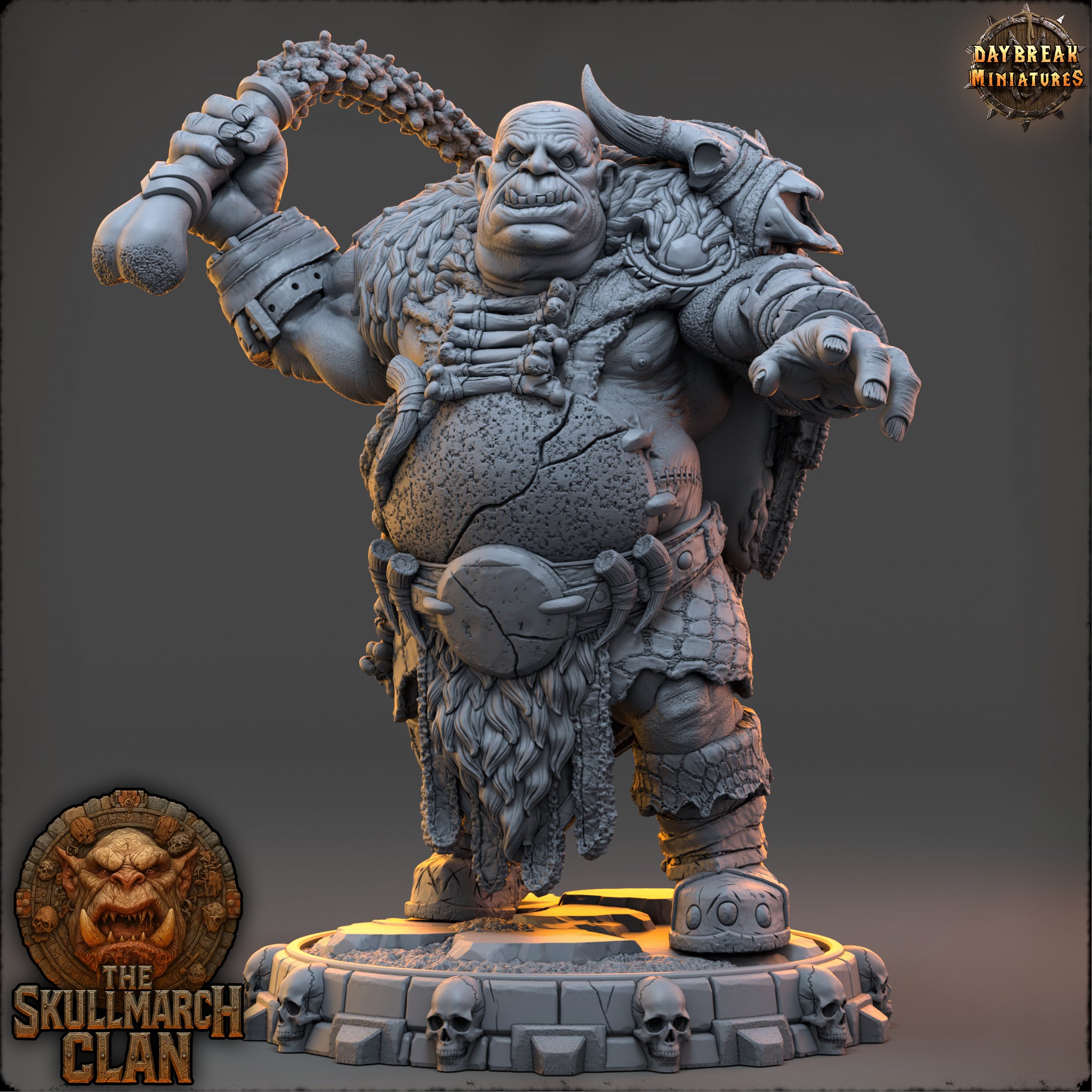 Dregmarw Thornlash | Daybreak Miniatures | The Skullmarch Clan | RESIN| Fantasy | Horror| Wargaming | RPG | DnD | Gaming Miniature | Ogre