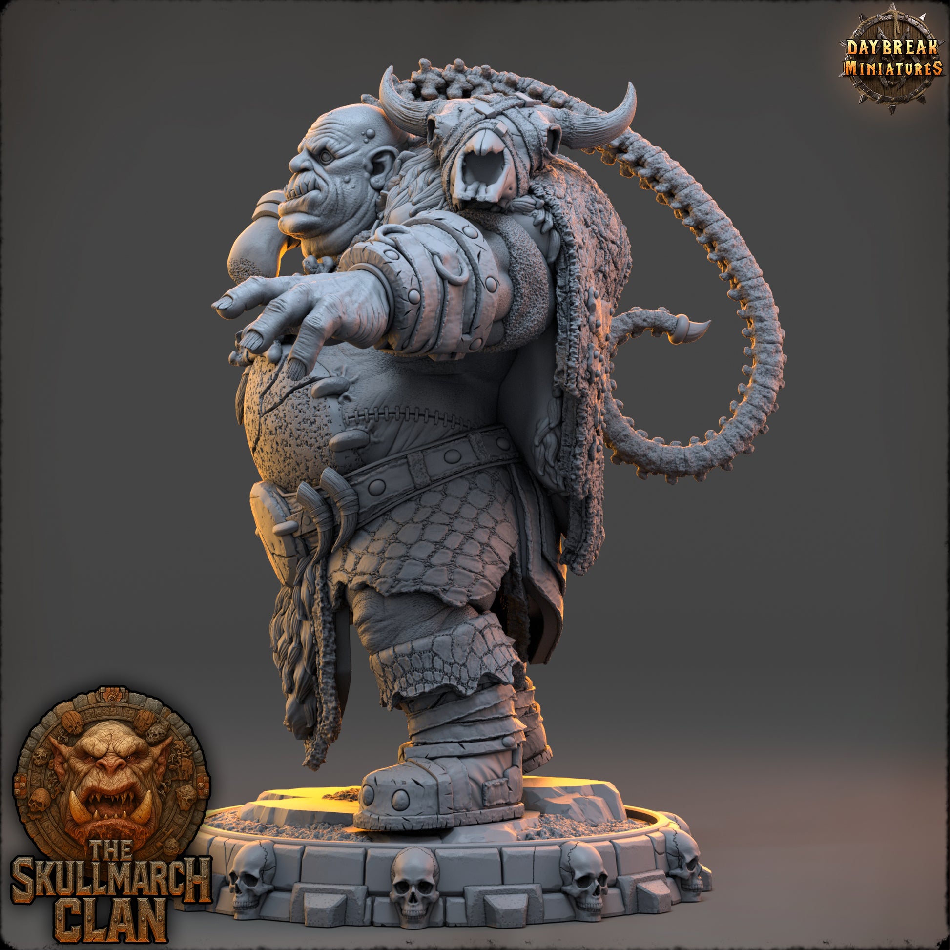 Dregmarw Thornlash | Daybreak Miniatures | The Skullmarch Clan | RESIN| Fantasy | Horror| Wargaming | RPG | DnD | Gaming Miniature | Ogre