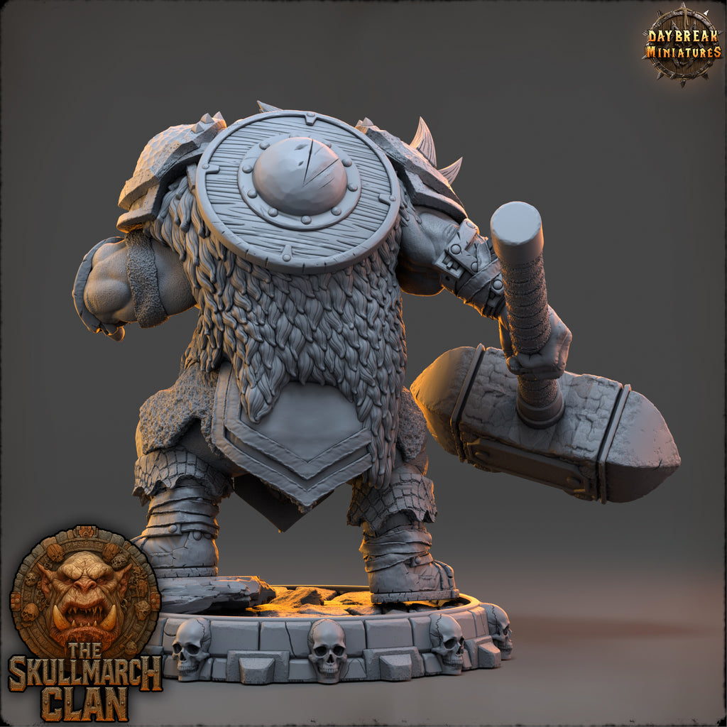 Drunthar Warcaller | Daybreak Miniatures | The Skullmarch Clan | RESIN| Fantasy | Horror| Wargaming | RPG | DnD | Gaming Miniature | Ogre