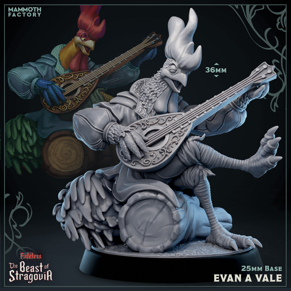 Evan a Vale | Mammoth Factory | Beast of Stragovia | RESIN | Fantasy | DnD | RPG | Tabletop | Gaming Miniatures | Character Model