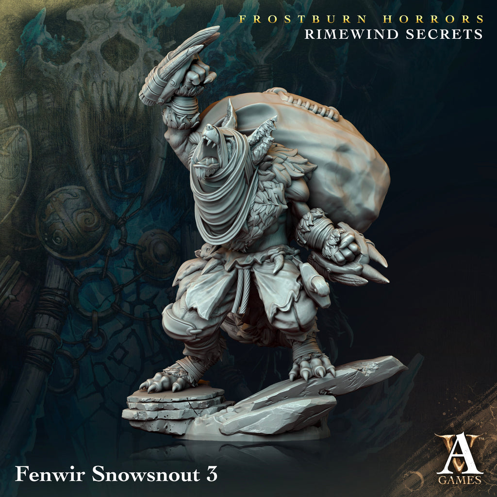 Fenwir Snowsnout | Archvillain Games | Frostburn Horrors - Rimewind Secrets | Fantasy | DnD | RPG | Tabletop | Gaming | Miniatures | Beast