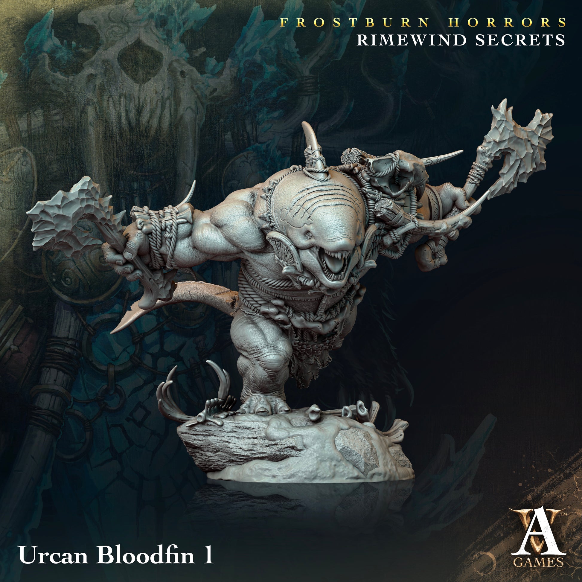 Urcan Bloodfin | Archvillain Games | Frostburn Horrors - Rimewind Secrets | Fantasy | DnD| RPG | Tabletop | Gaming | Miniature | Beast Model