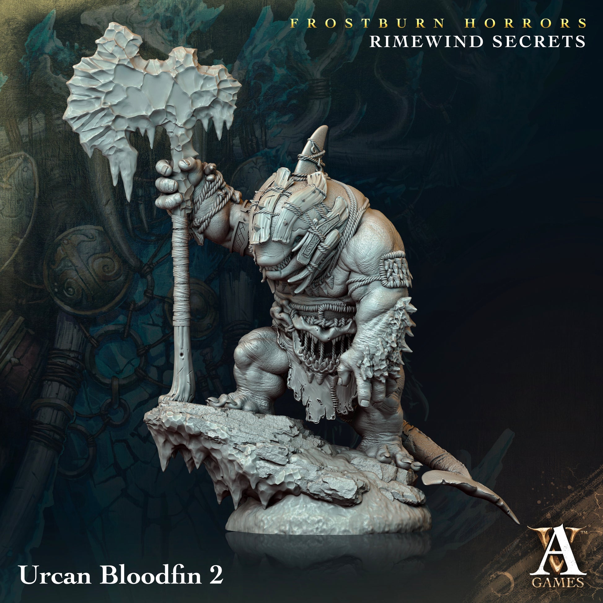 Urcan Bloodfin | Archvillain Games | Frostburn Horrors - Rimewind Secrets | Fantasy | DnD| RPG | Tabletop | Gaming | Miniature | Beast Model
