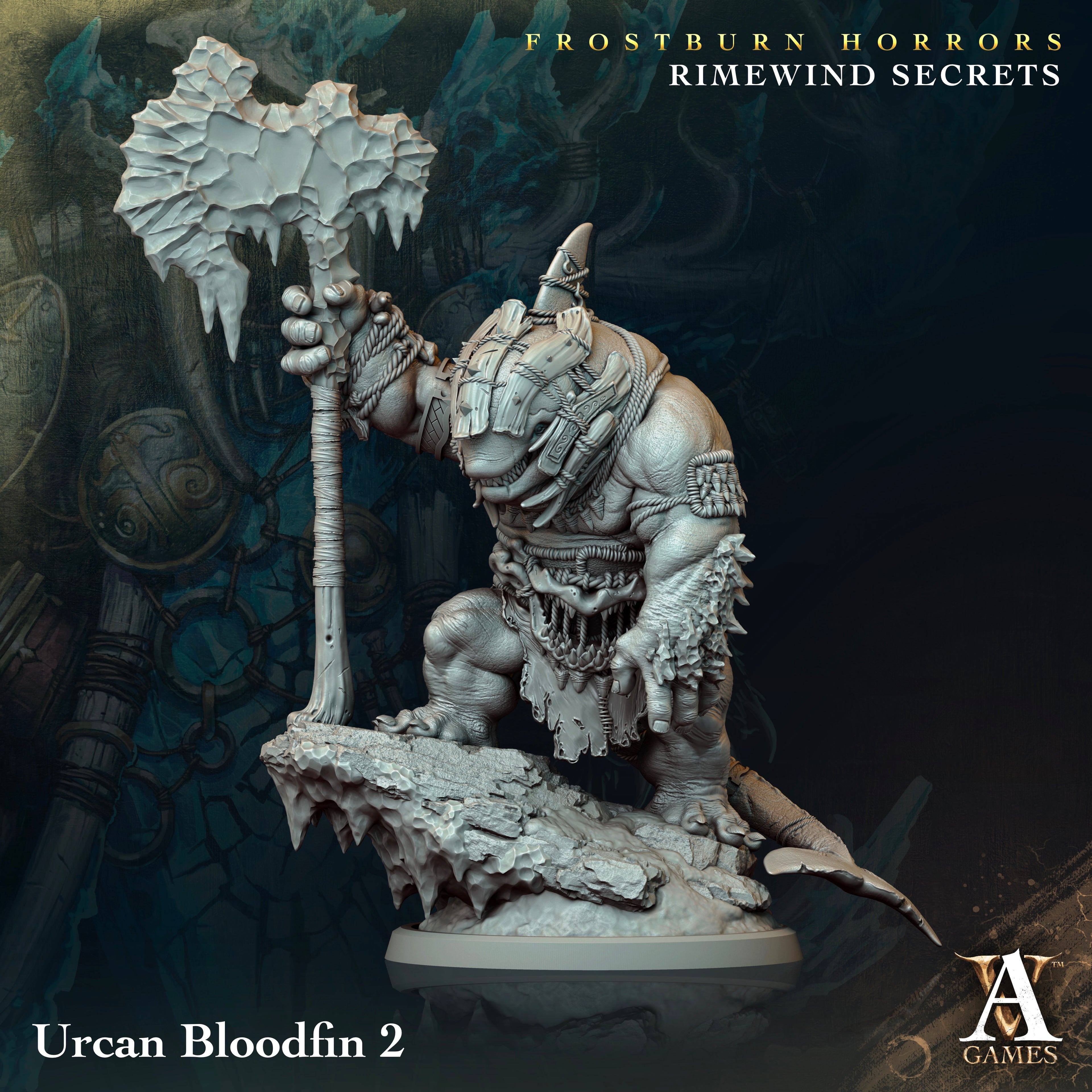 Urcan Bloodfin | Archvillain Games | Frostburn Horrors - Rimewind Secrets | Fantasy | DnD| RPG | Tabletop | Gaming | Miniature | Beast Model