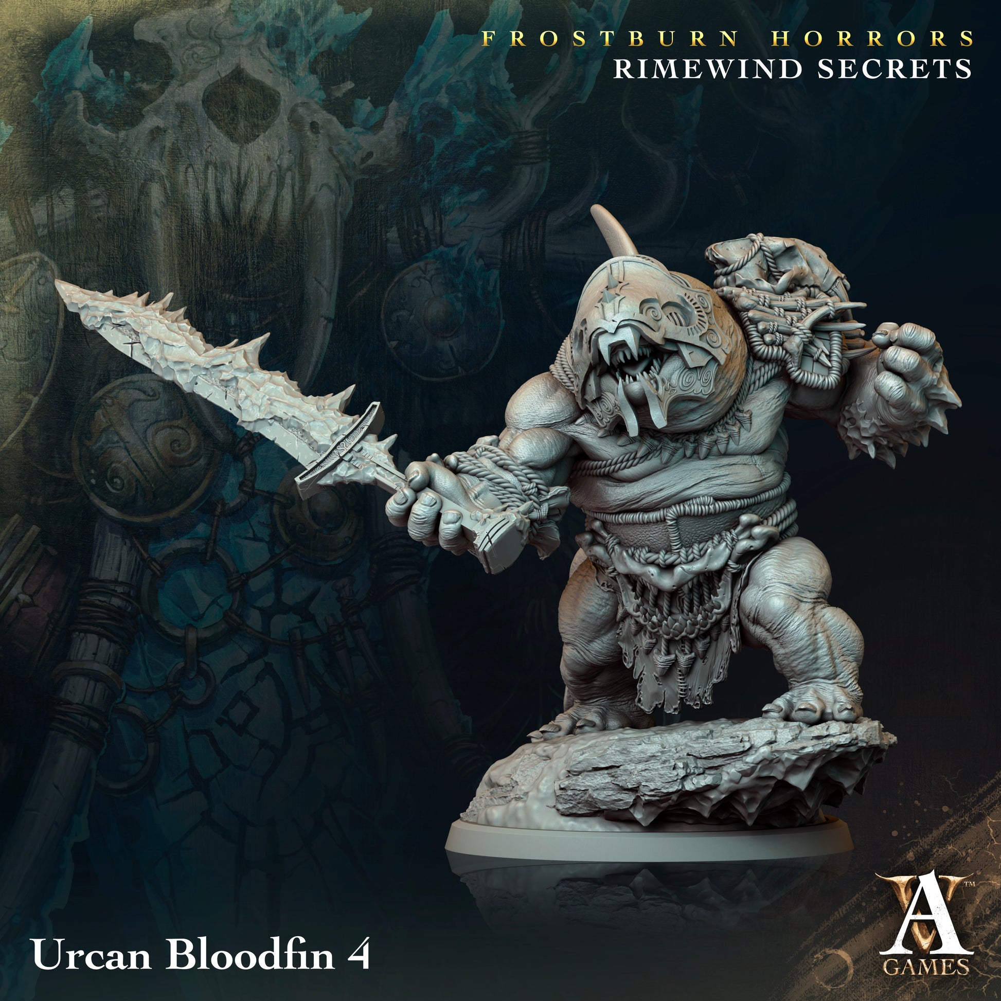 Urcan Bloodfin | Archvillain Games | Frostburn Horrors - Rimewind Secrets | Fantasy | DnD| RPG | Tabletop | Gaming | Miniature | Beast Model