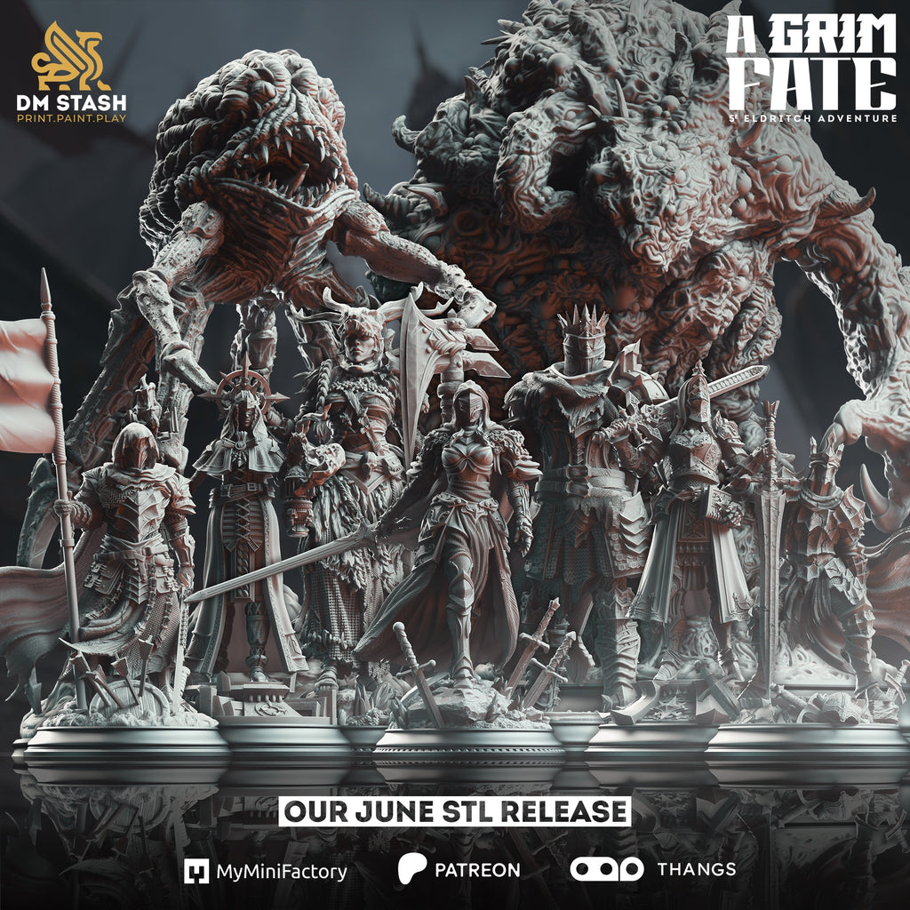 Ravenous Crows | DM Stash | A Grim Fate | Fantasy | DnD | RPG | Tabletop | Gaming | Miniatures | Corvid Abominations | Character Model