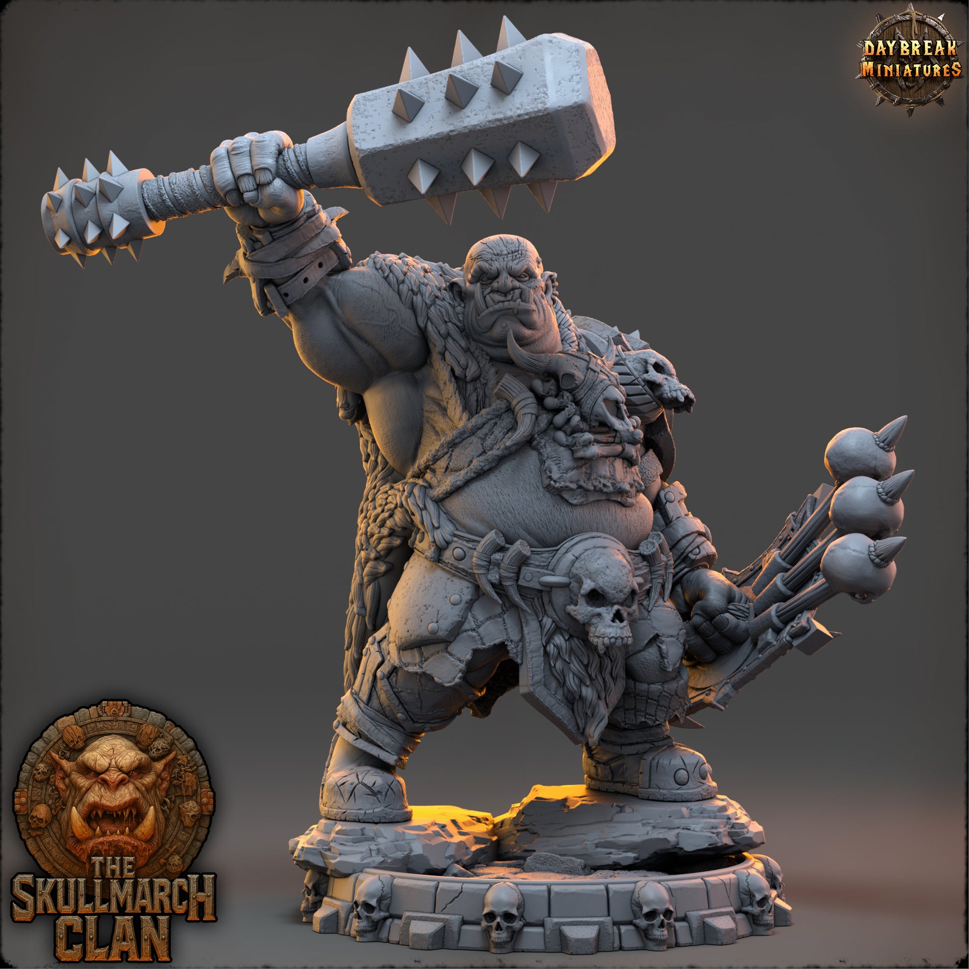 Grunmar Oathbreaker | Daybreak Miniatures | The Skullmarch Clan | RESIN| Fantasy | Horror| Wargaming | RPG | DnD | Gaming Miniature | Ogre