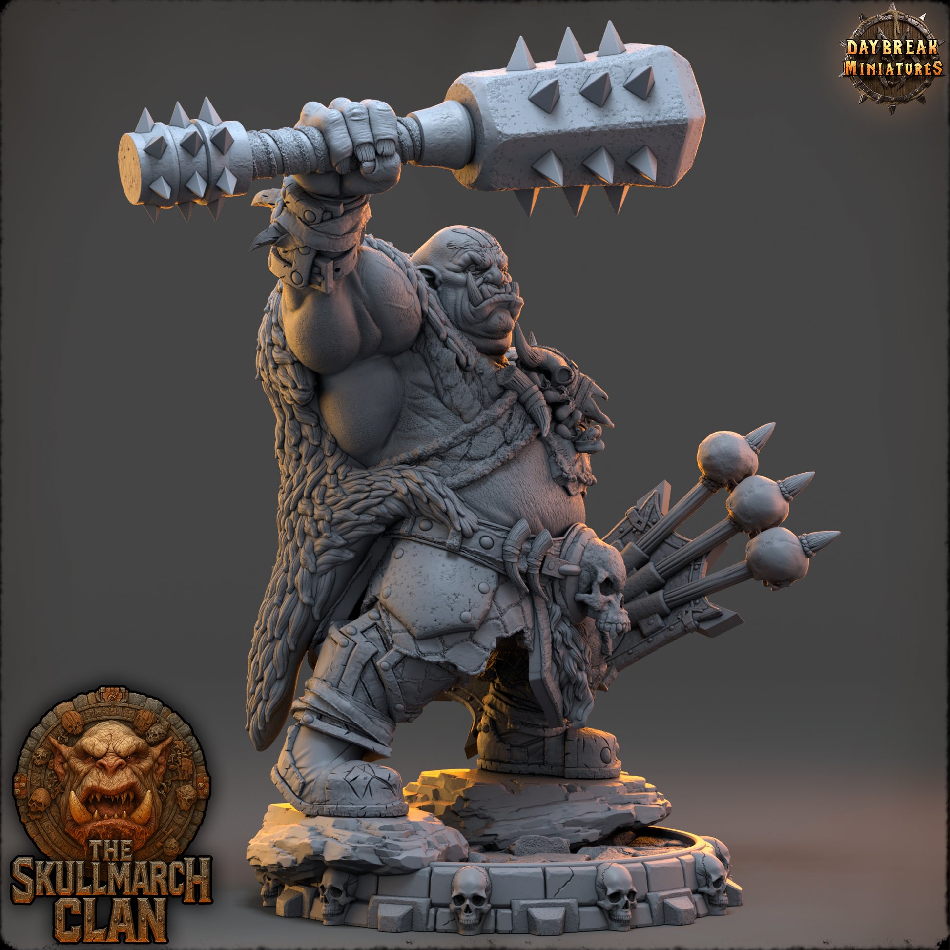 Grunmar Oathbreaker | Daybreak Miniatures | The Skullmarch Clan | RESIN| Fantasy | Horror| Wargaming | RPG | DnD | Gaming Miniature | Ogre