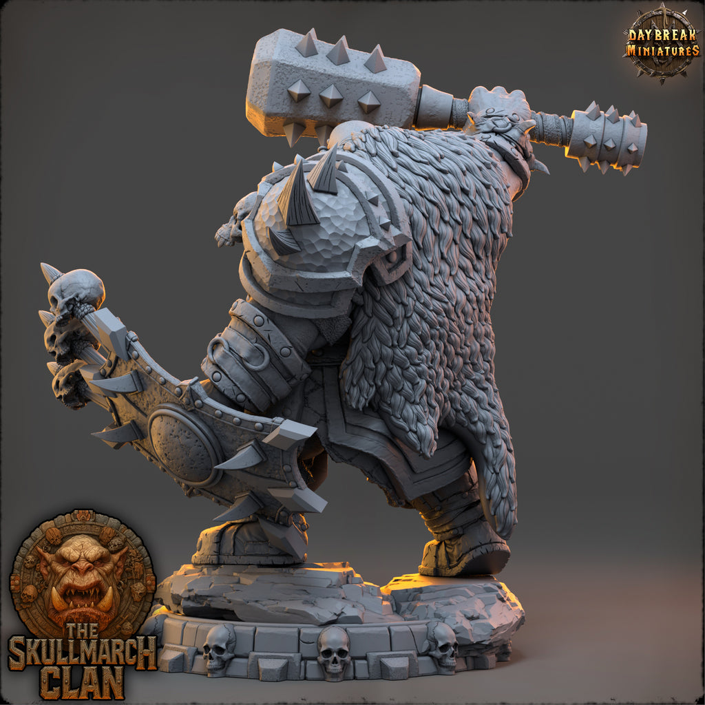 Grunmar Oathbreaker | Daybreak Miniatures | The Skullmarch Clan | RESIN| Fantasy | Horror| Wargaming | RPG | DnD | Gaming Miniature | Ogre