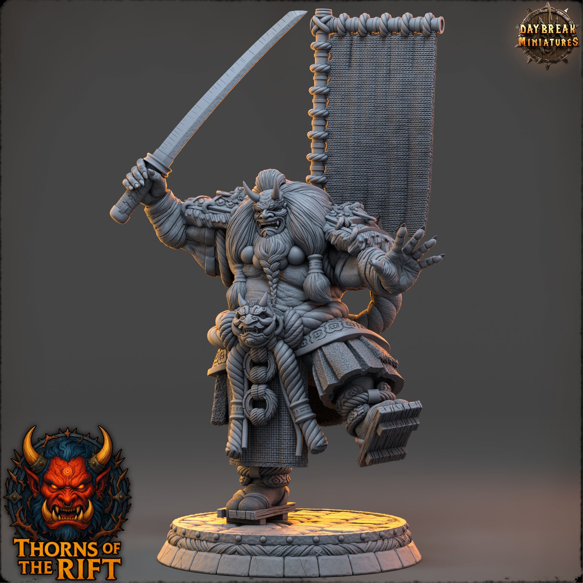 Hōnō-hata | Daybreak Miniatures | Thorns of the Rift | RESIN | Fantasy | Horror | Wargaming | RPG | Gaming | Character Model