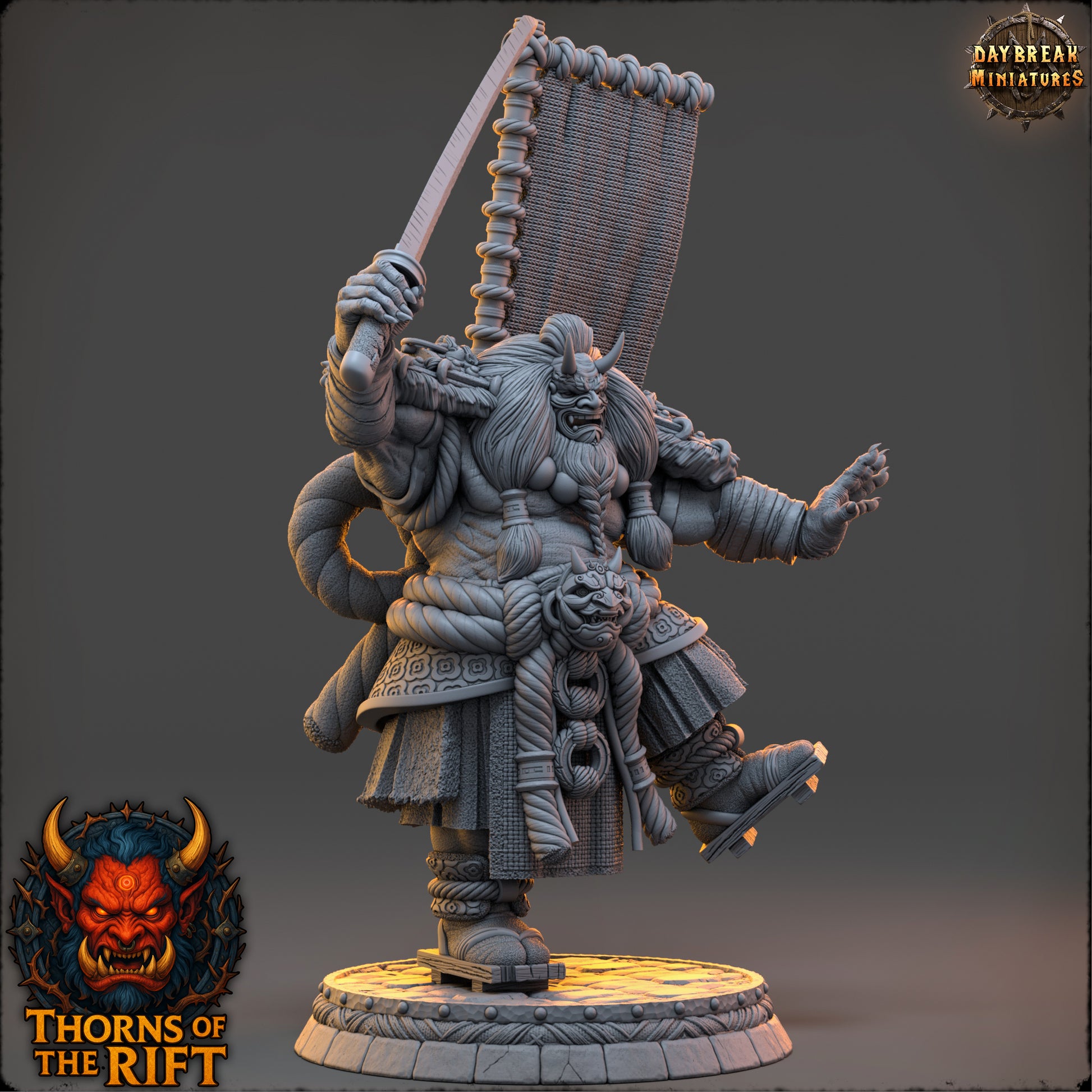 Hōnō-hata | Daybreak Miniatures | Thorns of the Rift | RESIN | Fantasy | Horror | Wargaming | RPG | Gaming | Character Model