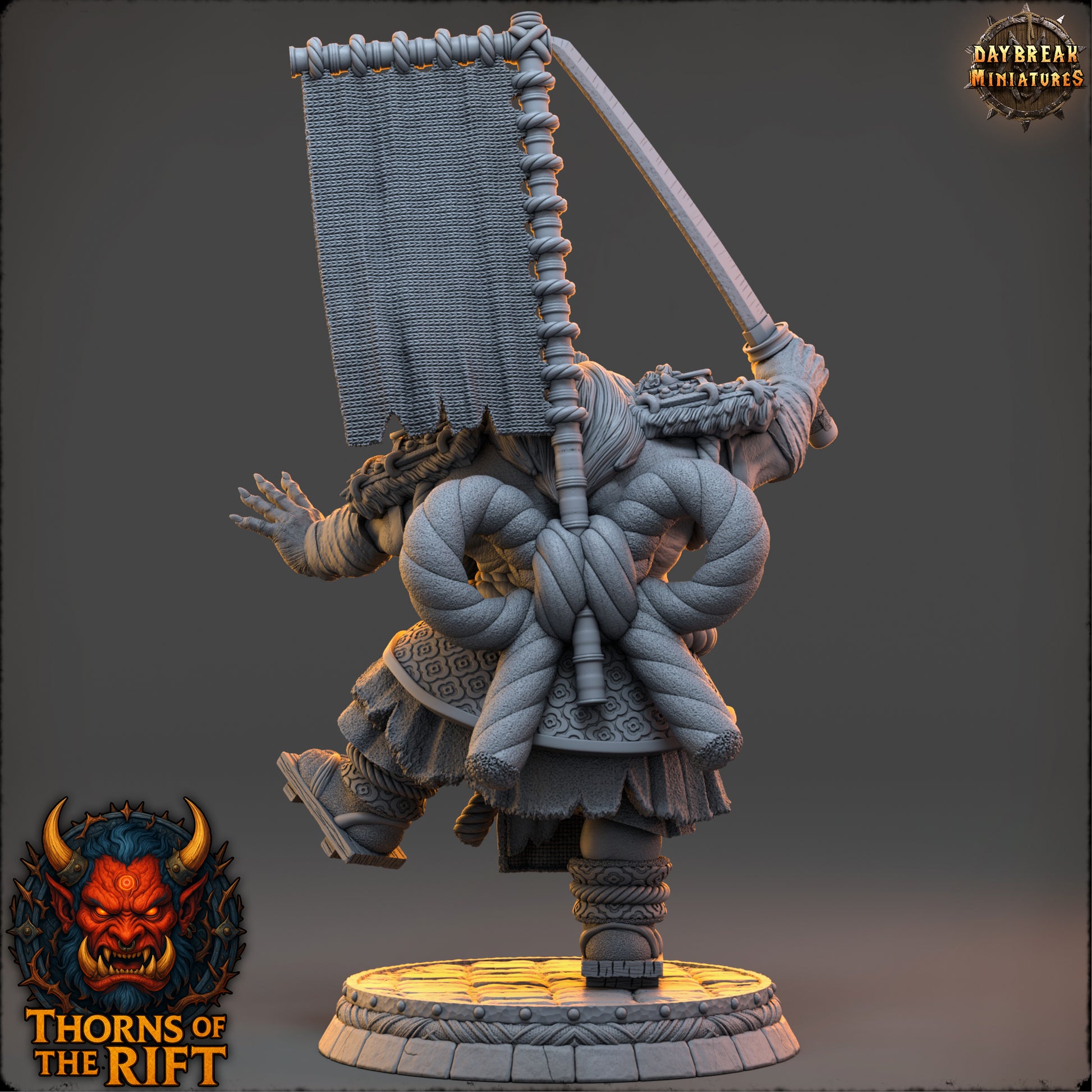 Hōnō-hata | Daybreak Miniatures | Thorns of the Rift | RESIN | Fantasy | Horror | Wargaming | RPG | Gaming | Character Model