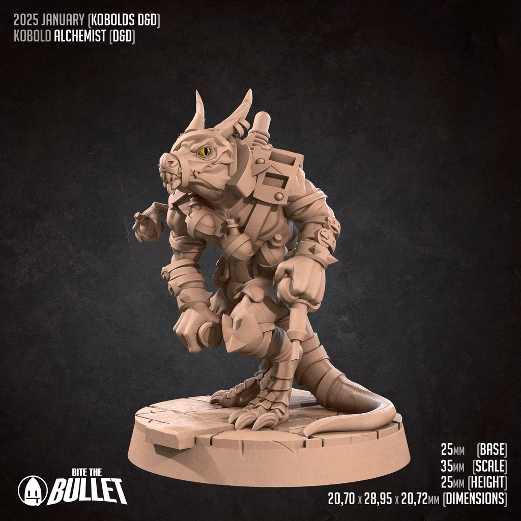 Kobold Alchemist | Bite the Bullet | Kobolds D&D | RESIN | Fantasy | DnD | RPG | Tabletop | Gaming Miniatures | Character Model