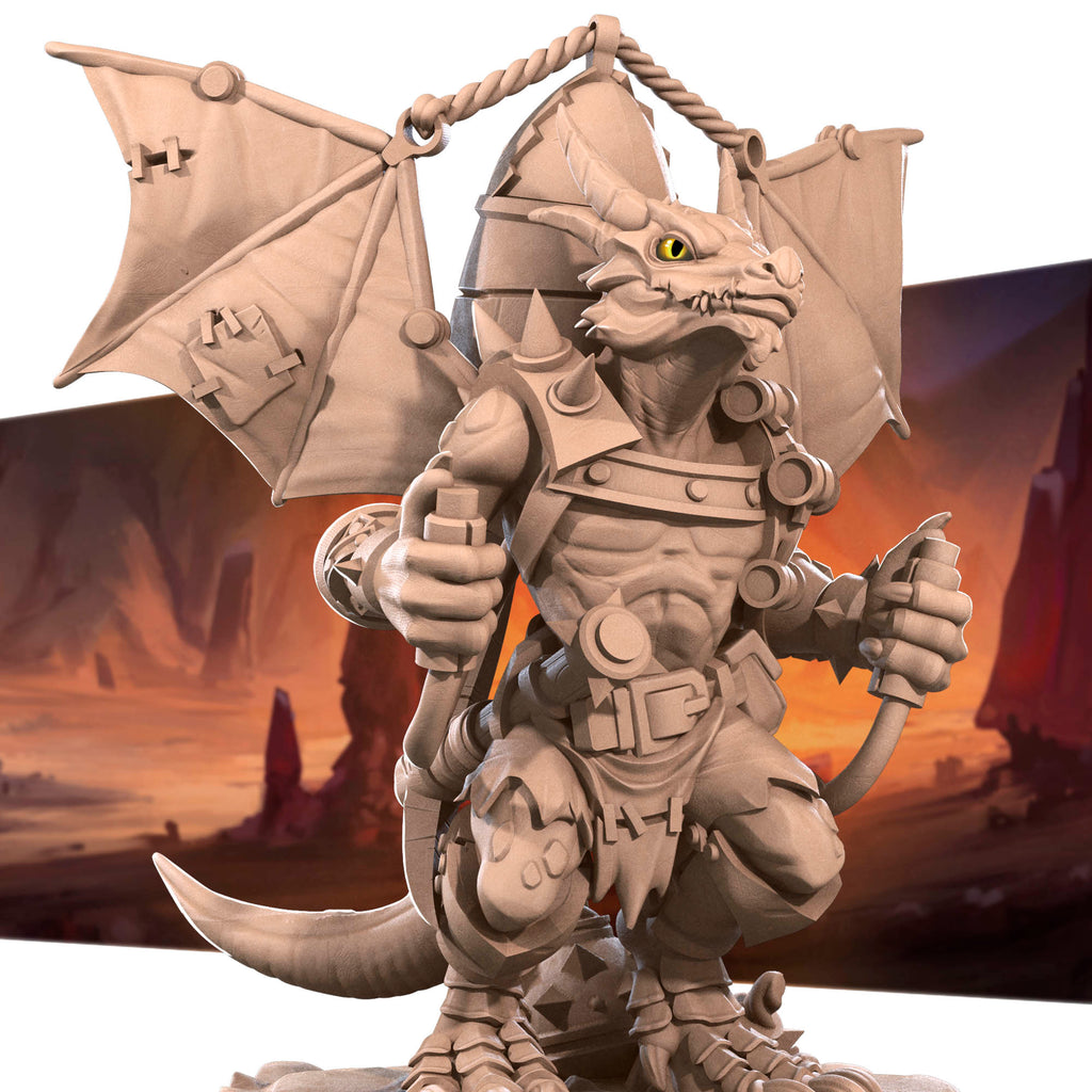 Kobold Artificer | Bite the Bullet | Kobolds D&D | RESIN | Fantasy | DnD | RPG | Tabletop | Gaming Miniatures | Character Model