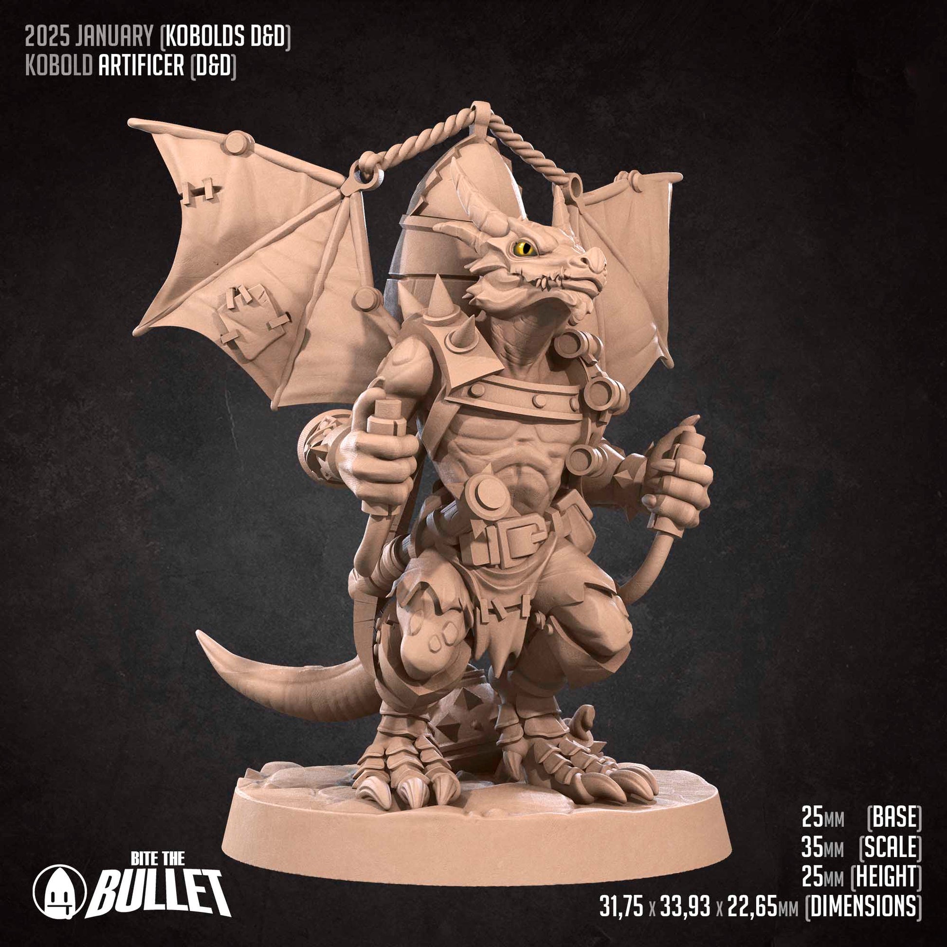 Kobold Artificer | Bite the Bullet | Kobolds D&D | RESIN | Fantasy | DnD | RPG | Tabletop | Gaming Miniatures | Character Model