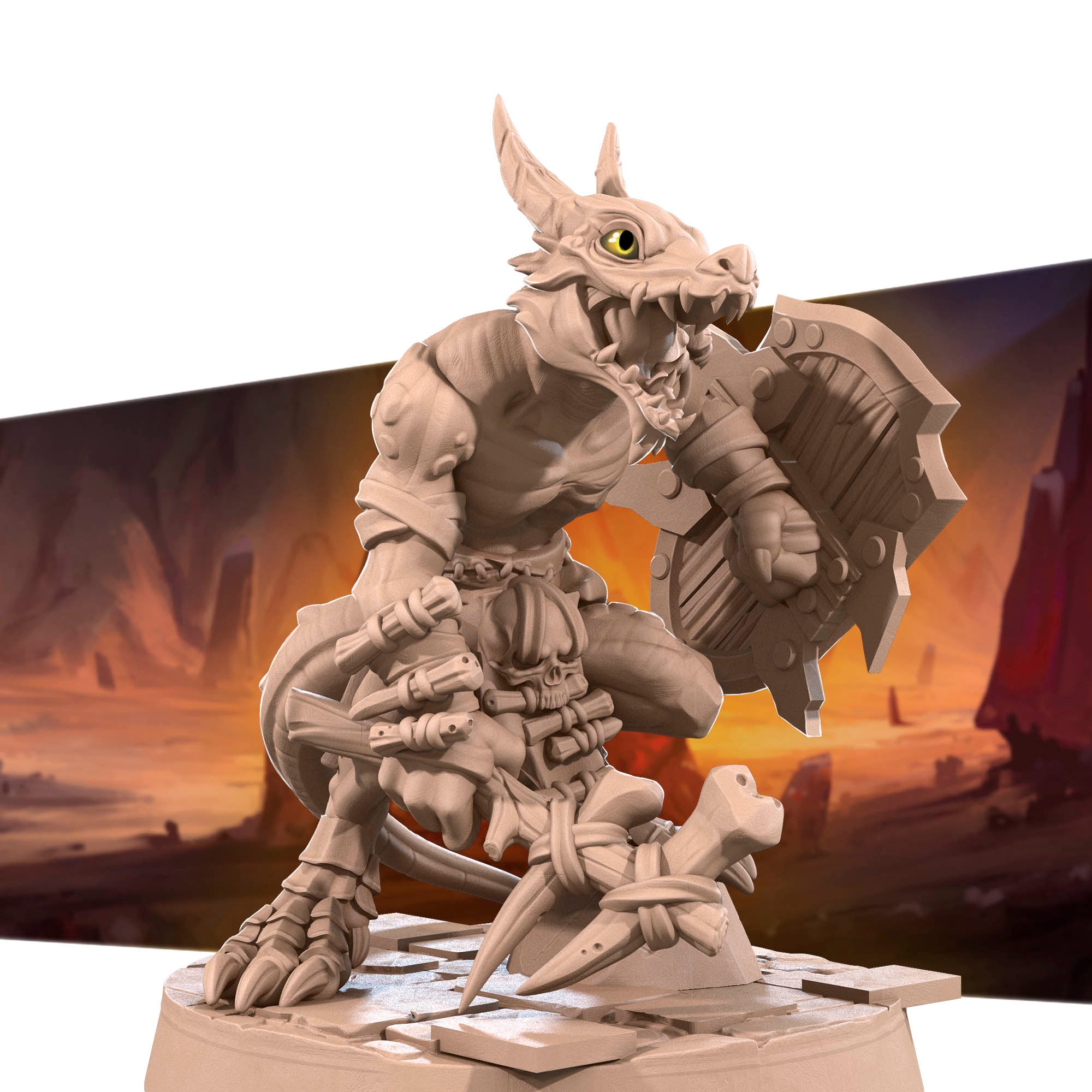 Kobold Barbarian | Bite the Bullet | Kobolds D&D | RESIN | Fantasy | DnD | RPG | Tabletop | Gaming Miniatures | Character Model