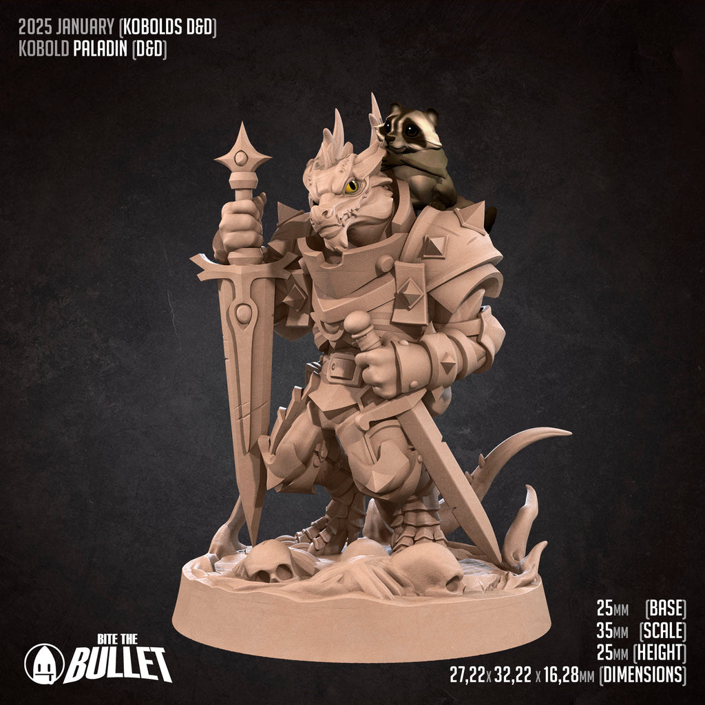 Kobold Paladin | Bite the Bullet | Kobolds D&D | RESIN | Fantasy | DnD | RPG | Tabletop | Gaming Miniatures | Character Model