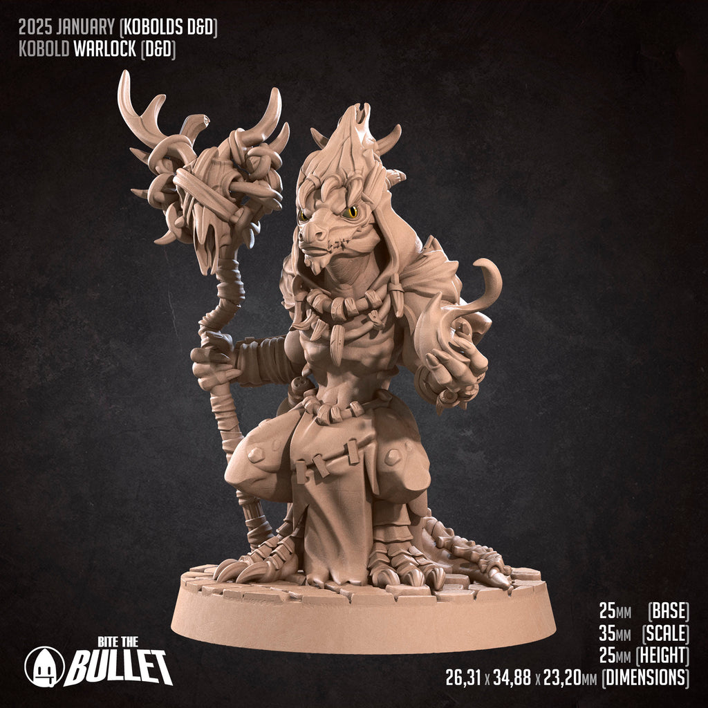 Kobold Warlock | Bite the Bullet | Kobolds D&D | RESIN | Fantasy | DnD | RPG | Tabletop | Gaming Miniatures | Character Model