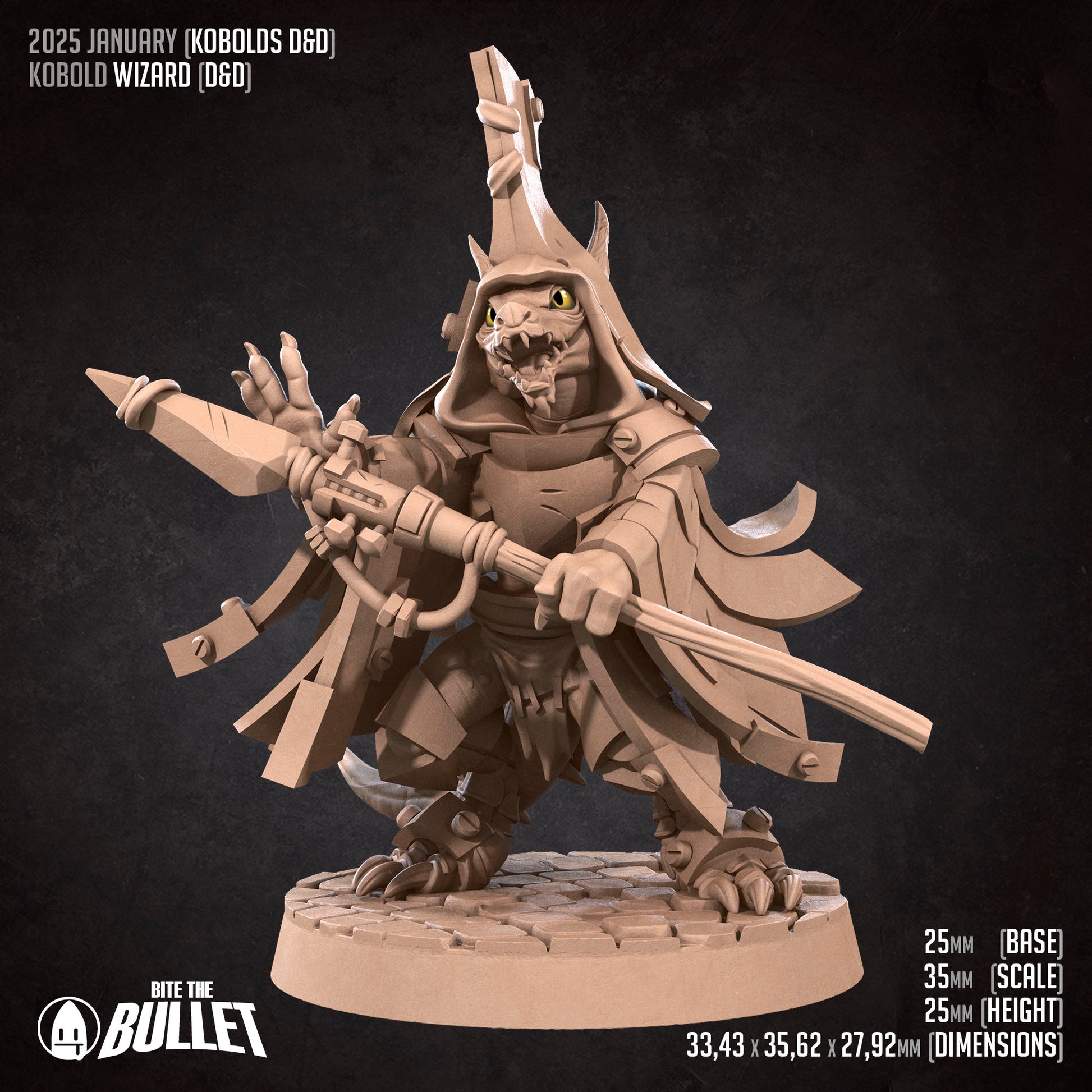 Kobold Wizard | Bite the Bullet | Kobolds D&D | RESIN | Fantasy | DnD | RPG | Tabletop | Gaming Miniatures | Character Model