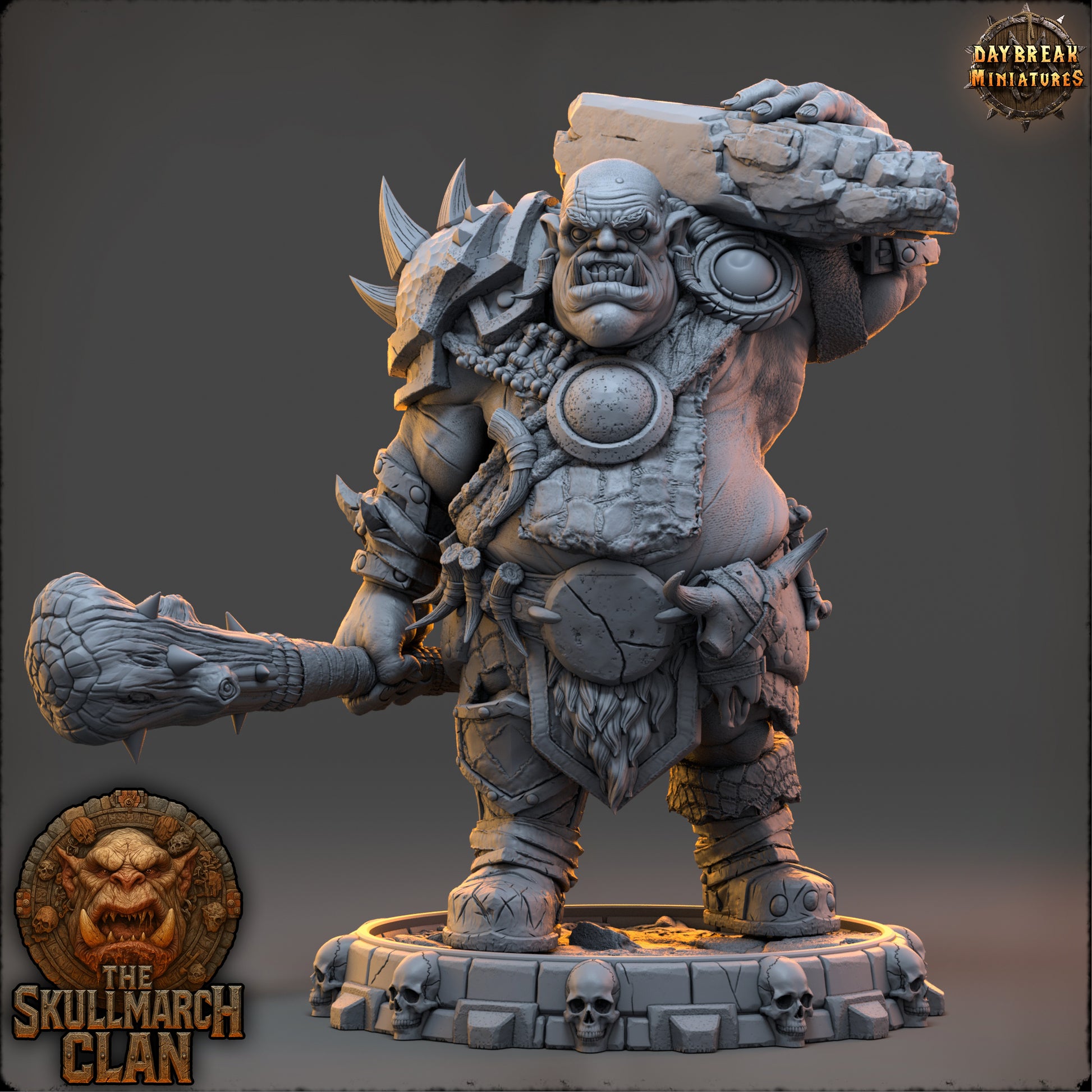 The Skullmarch Clan Set | Daybreak Miniatures | The Skullmarch Clan | RESIN | Fantasy | Horror | Wargaming | RPG | DnD | Gaming Miniature | Ogre