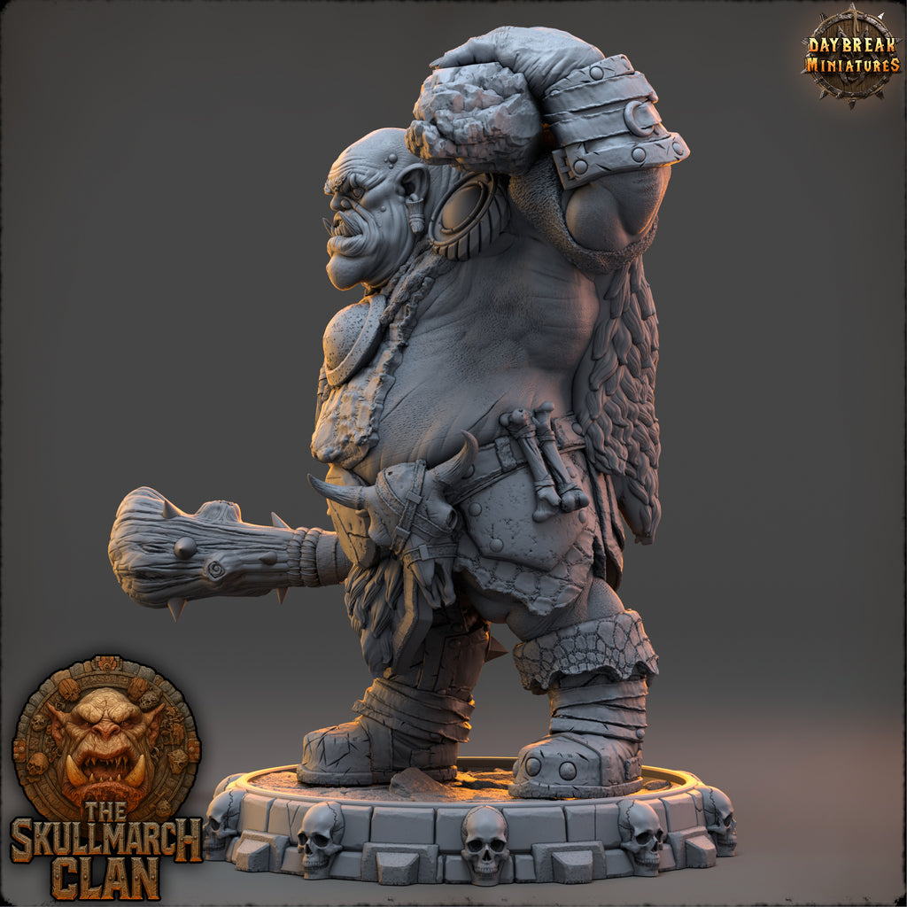 Krathor Bannerless | Daybreak Miniatures | The Skullmarch Clan | RESIN| Fantasy | Horror| Wargaming | RPG | DnD | Gaming Miniature | Ogre