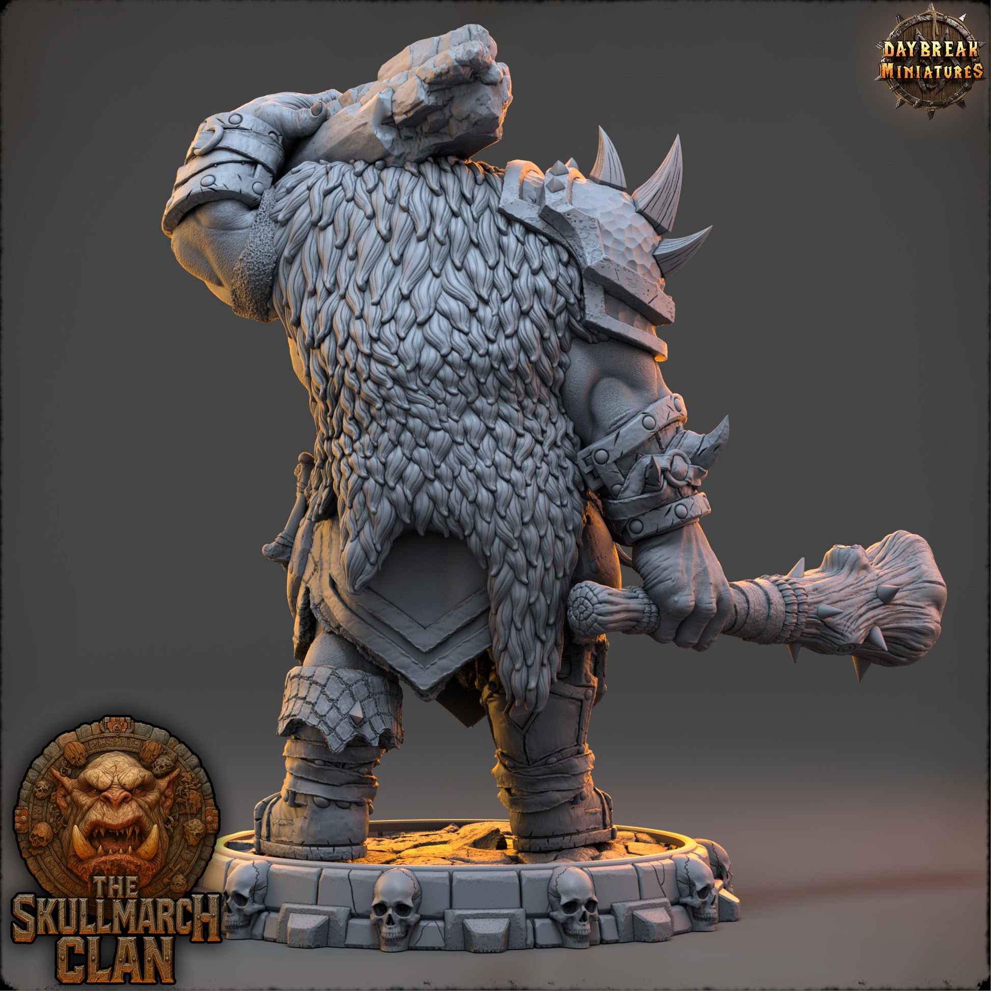 Krathor Bannerless | Daybreak Miniatures | The Skullmarch Clan | RESIN| Fantasy | Horror| Wargaming | RPG | DnD | Gaming Miniature | Ogre