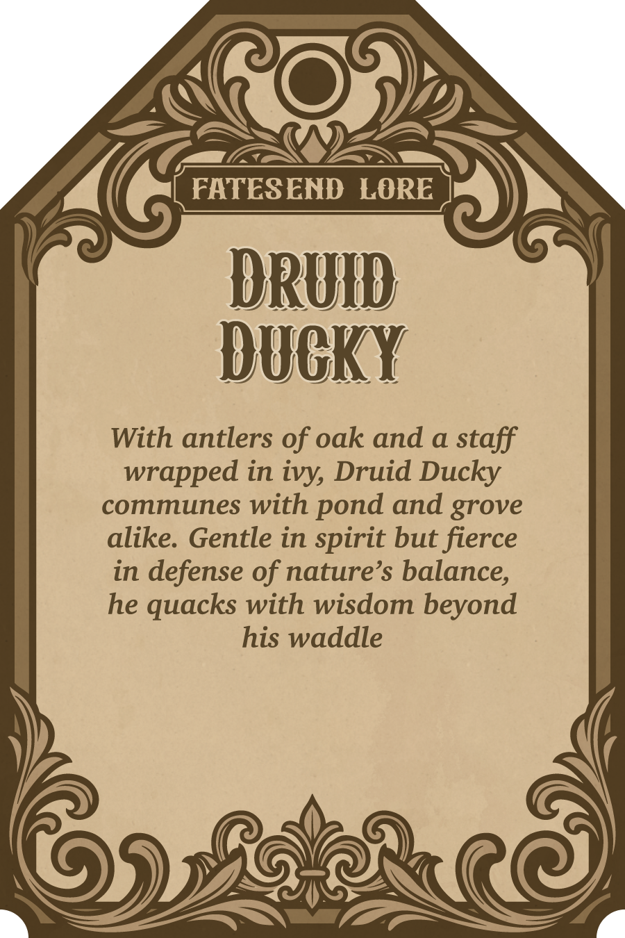 Druid Ducky | Fates End | Fantasy| DnD | RPG | Roleplay Games | Gamer Gift | Rubber Duck