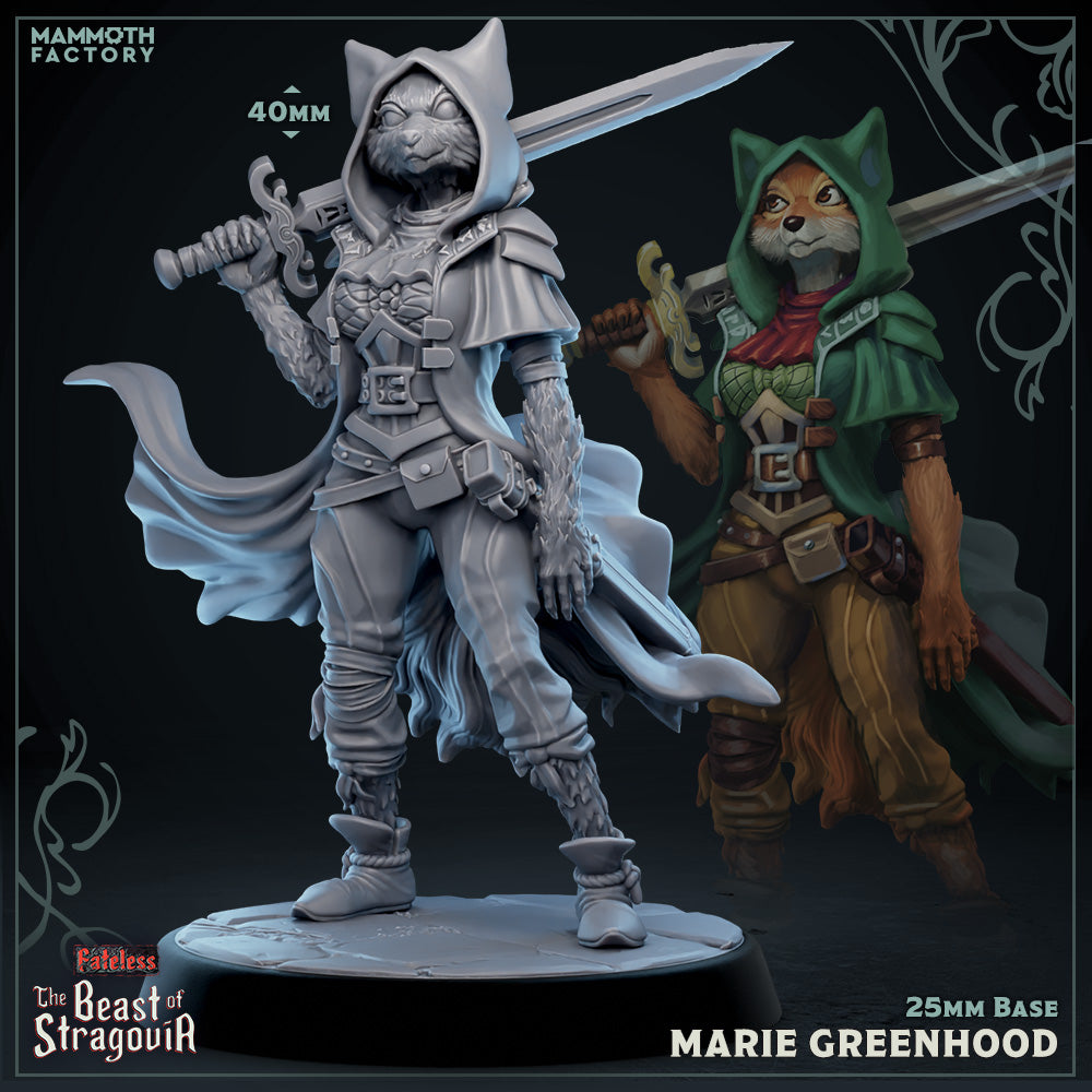 Marie Greenhood | Mammoth Factory | Beast of Stragovia | RESIN | Fantasy | DnD | RPG | Tabletop | Miniature | Character Model